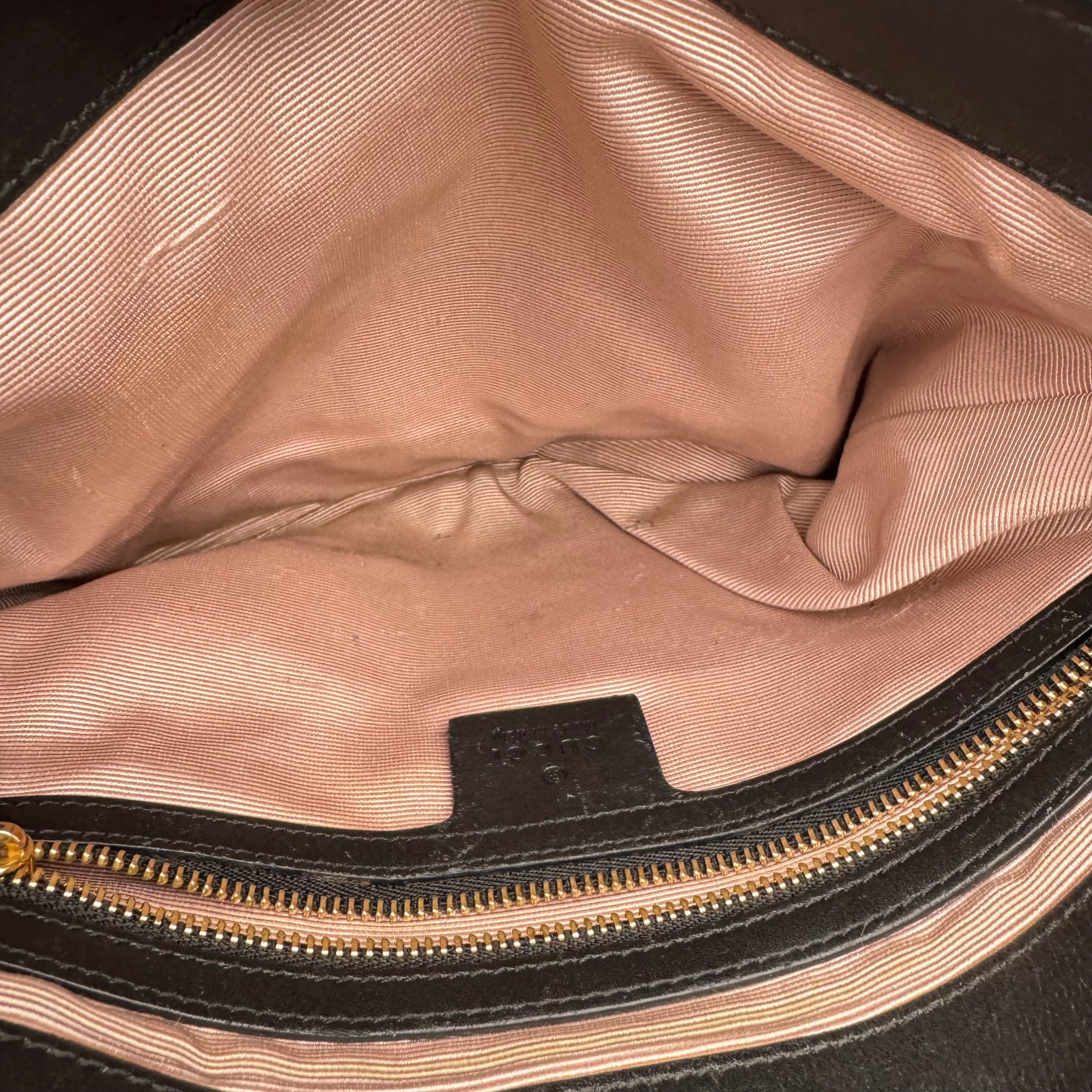 J1764 Gucci Black Medium Arli Suede Crossbody Bag- Pre Owned