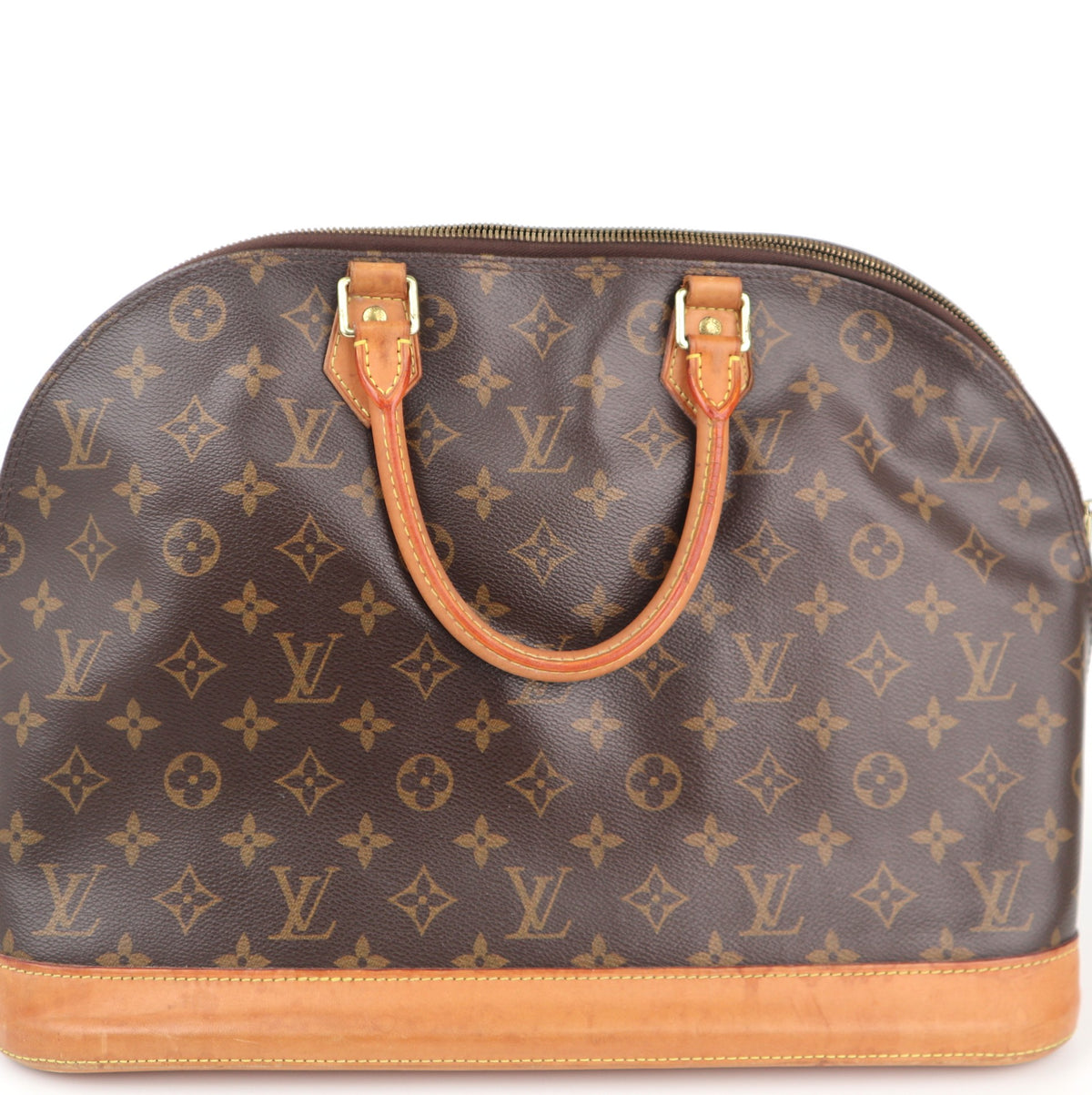C2400 Louis Vuitton Top Handle Bag Monogram Canvas Alma GM | Pre-Owned Very Good Brown Coated canvas/Monogram