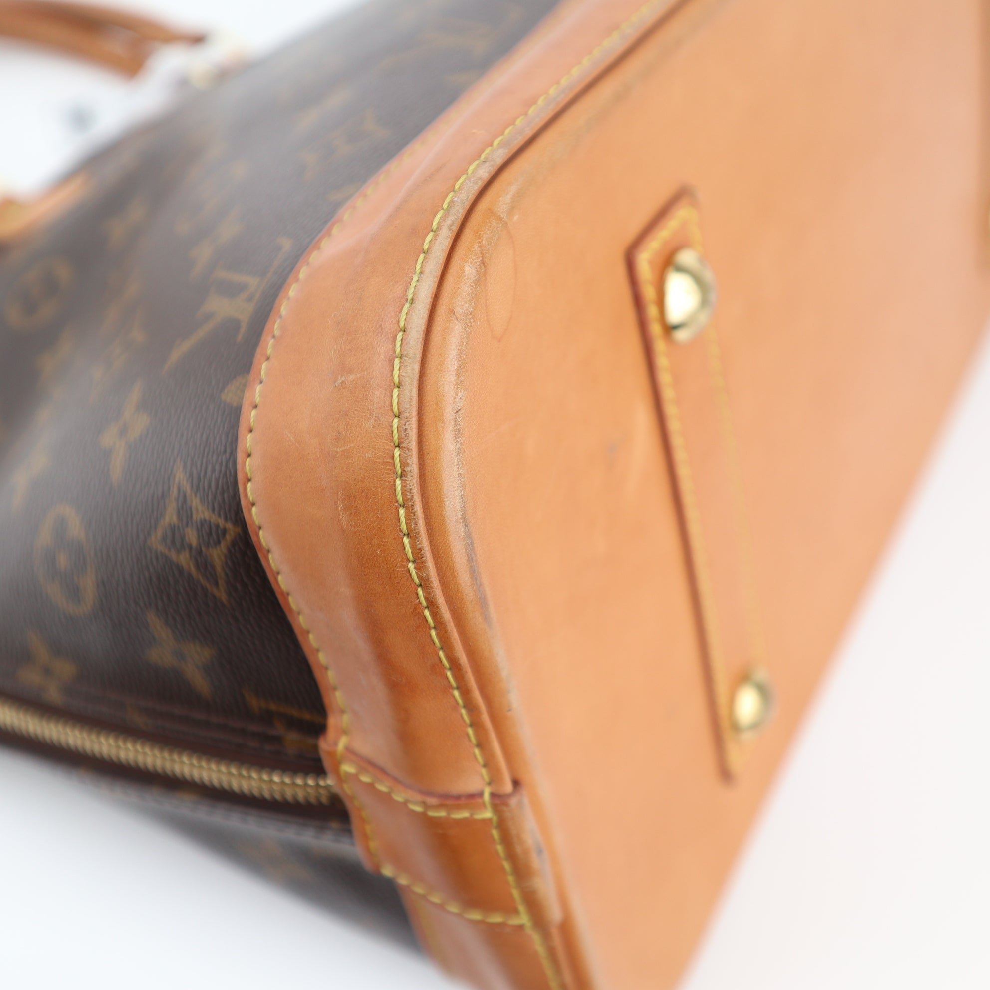 C2400 Louis Vuitton Top Handle Bag Monogram Canvas Alma GM | Pre-Owned Very Good Brown Coated canvas/Monogram