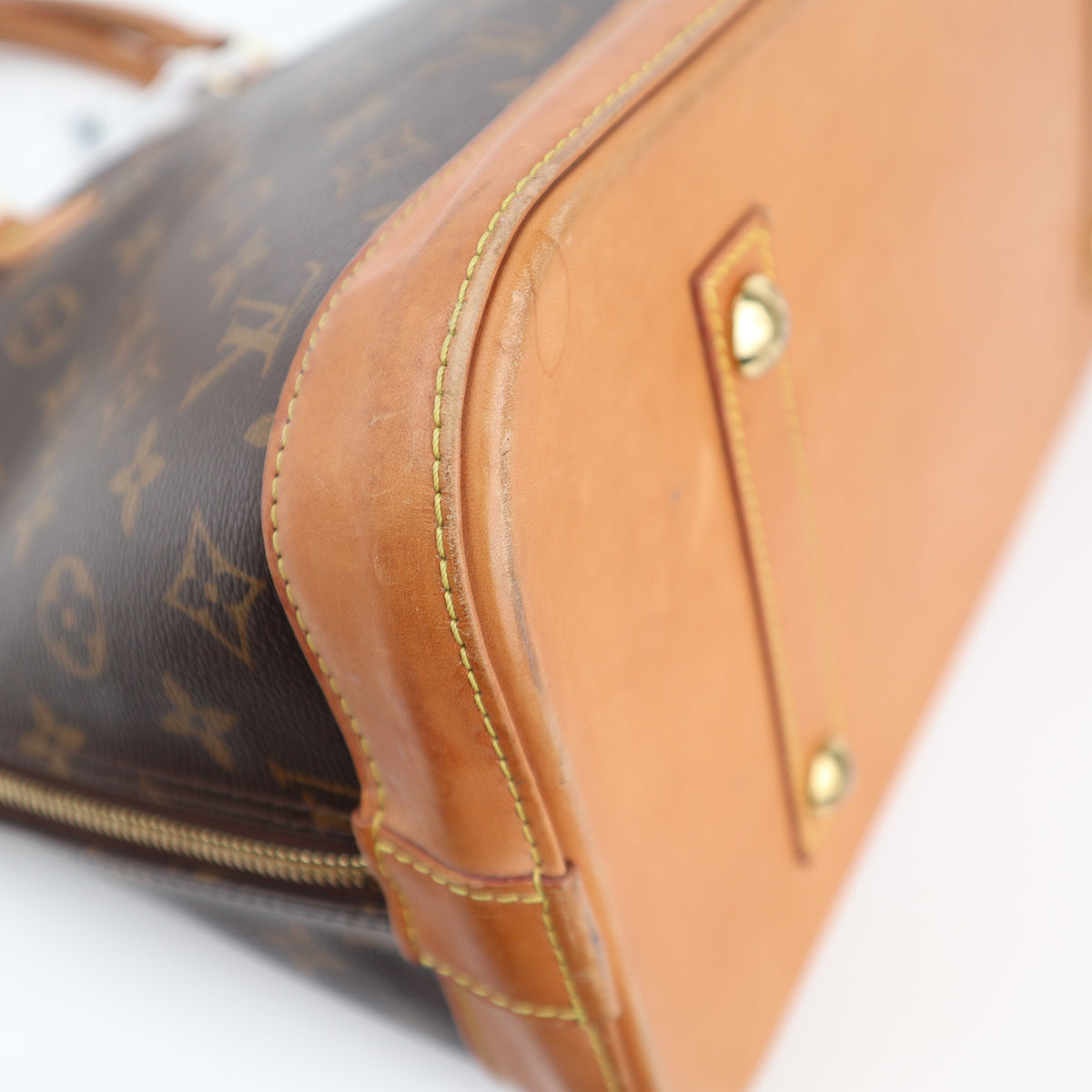 C2400 Louis Vuitton Top Handle Bag Monogram Canvas Alma GM | Pre-Owned Very Good Brown Coated canvas/Monogram