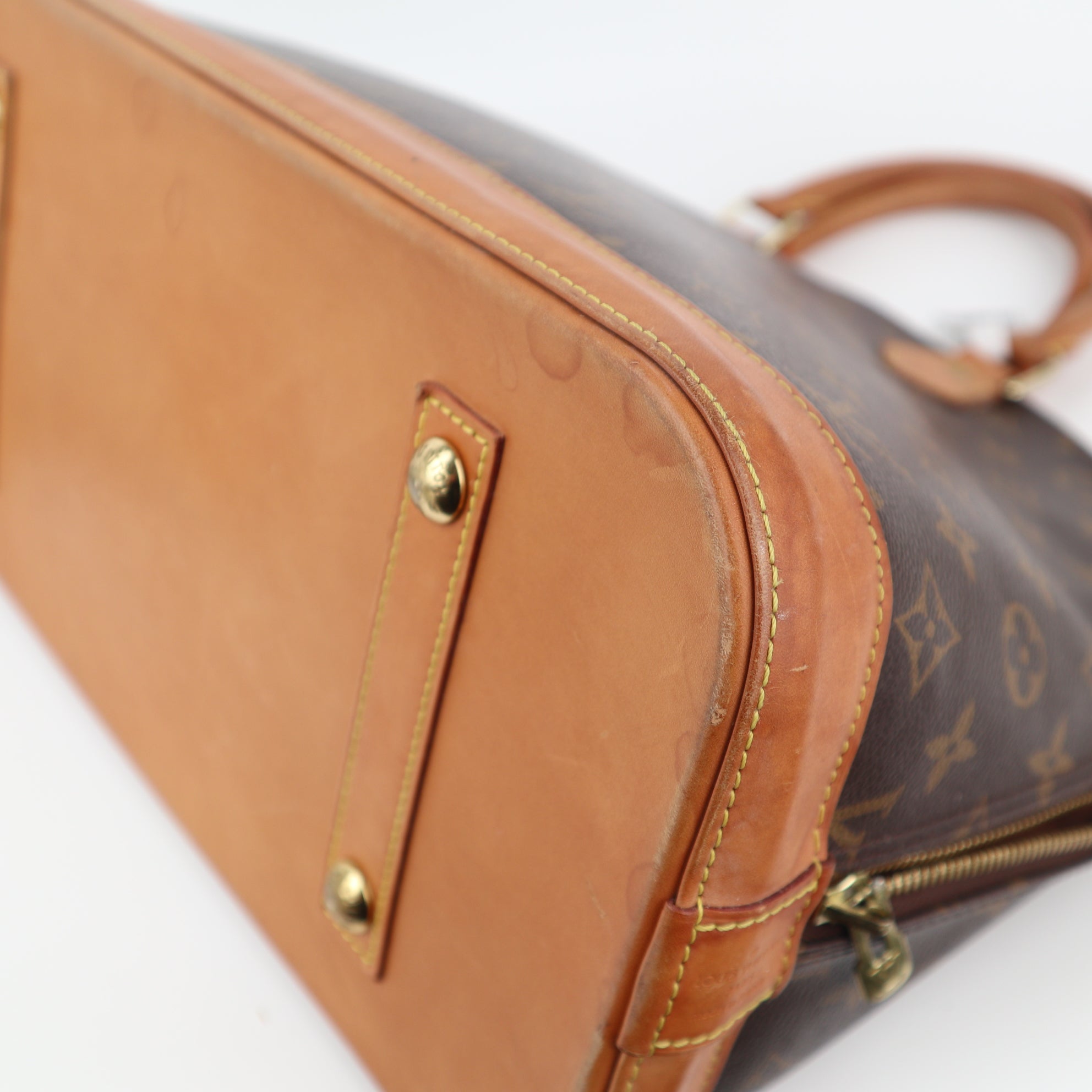 C2400 Louis Vuitton Top Handle Bag Monogram Canvas Alma GM | Pre-Owned Very Good Brown Coated canvas/Monogram
