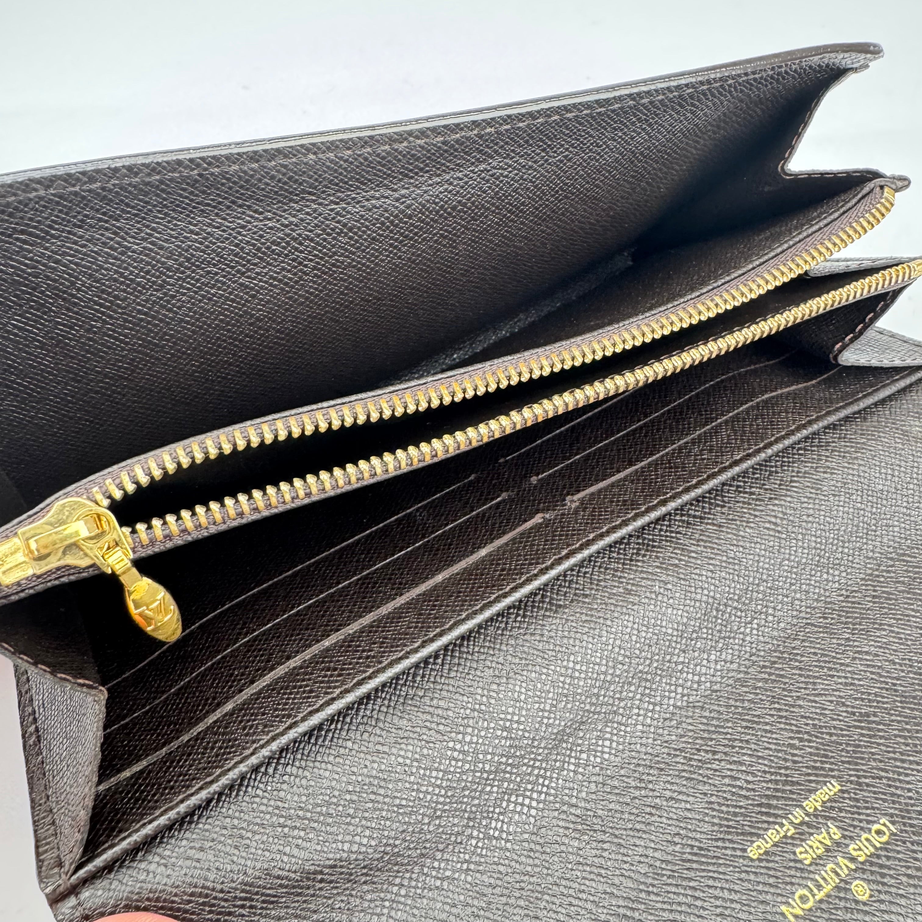 J1772 Louis Vuitton Fusain Monogram Idylle Canvas Sarah Wallet- Pre Owned