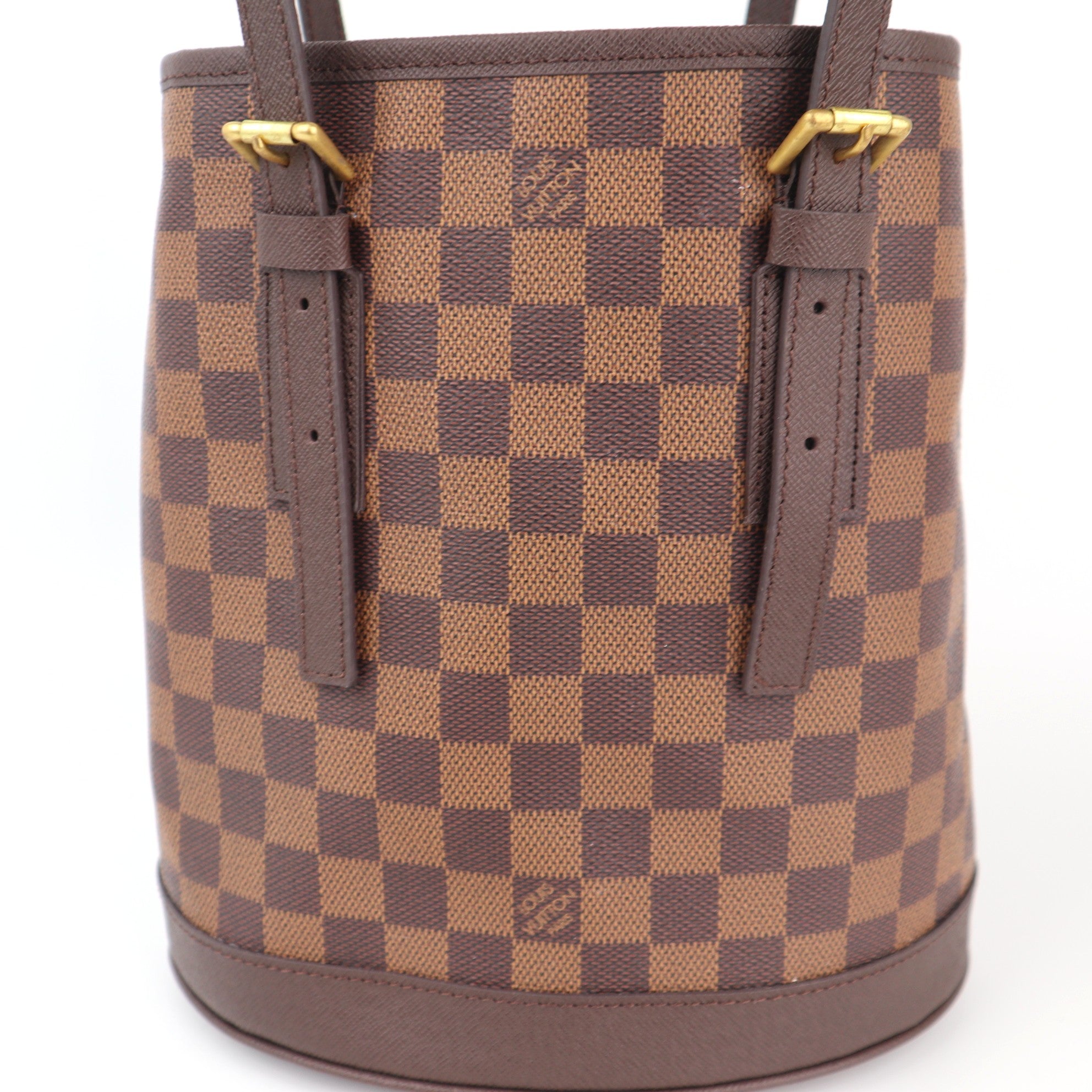 C2402R Louis Vuitton Bucket Bag Damier Ebene Marais Bucket | Pre-Owned Excellent Brown Coated canvas/Damier Ebene