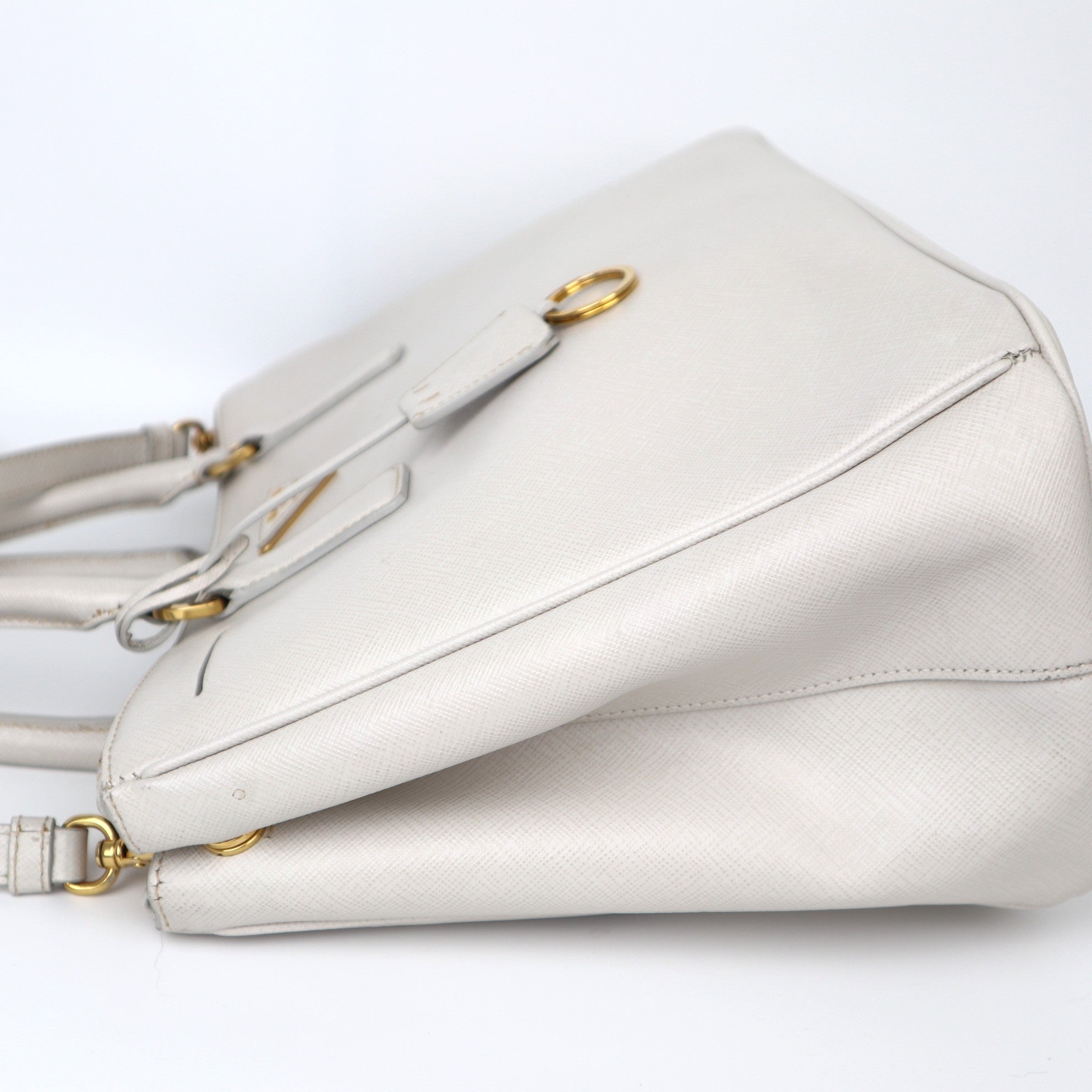 C2002 Prada Pomice Saffiano Leather Medium Double Zip Tote Bag-Pre Owned