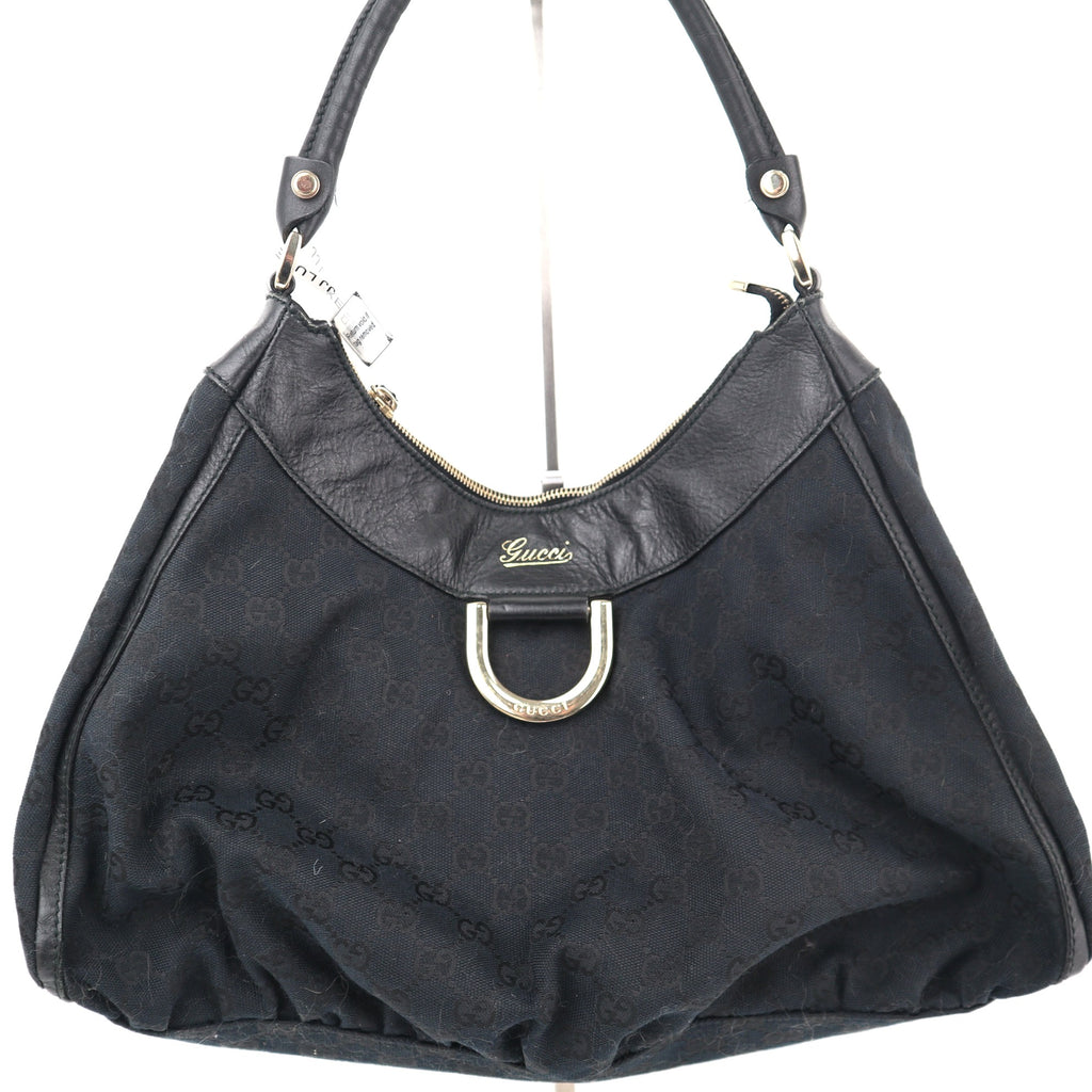 C2405 Gucci Shoulder Bag Abbey D-Ring GG Canvas Hobo | Pre-Owned Very Good Beige / Brown GG canvas/GG monogram