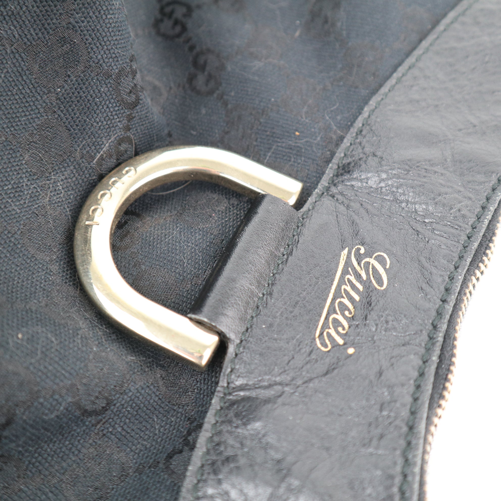 C2405 Gucci Shoulder Bag Abbey D-Ring GG Canvas Hobo | Pre-Owned Very Good Beige / Brown GG canvas/GG monogram