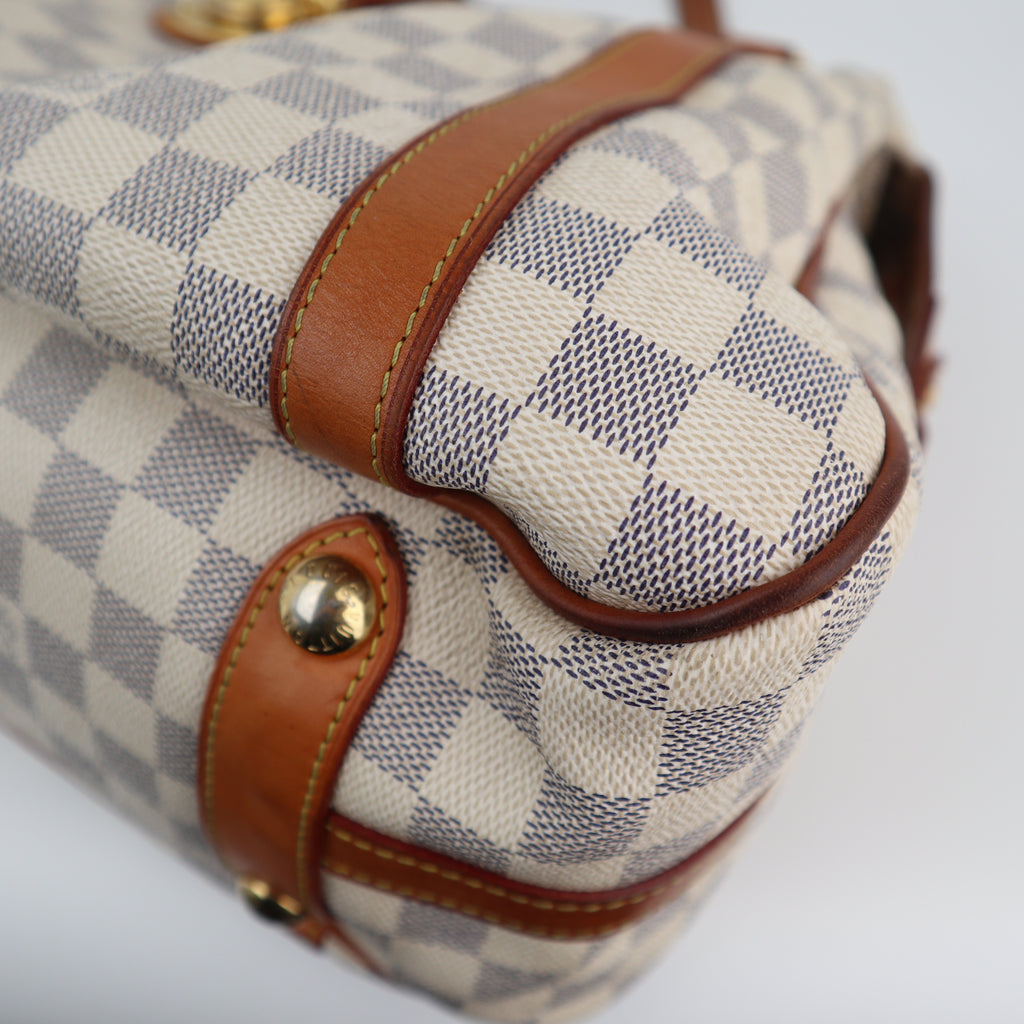 C2408 Louis Vuitton Shoulder Bag Damier Azur Stresa GM | Pre-Owned Very Good White / Beige Damier Azur coated canvas, leather trim