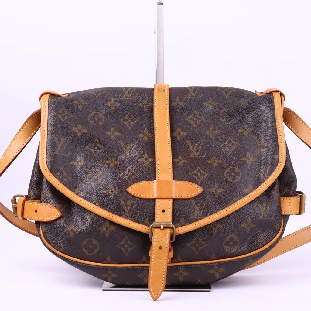Louis Vuitton 30 Saumur Monogram Crossbody Bag J3040R | Pre-Owned Very Good Brown Monogram Canvas