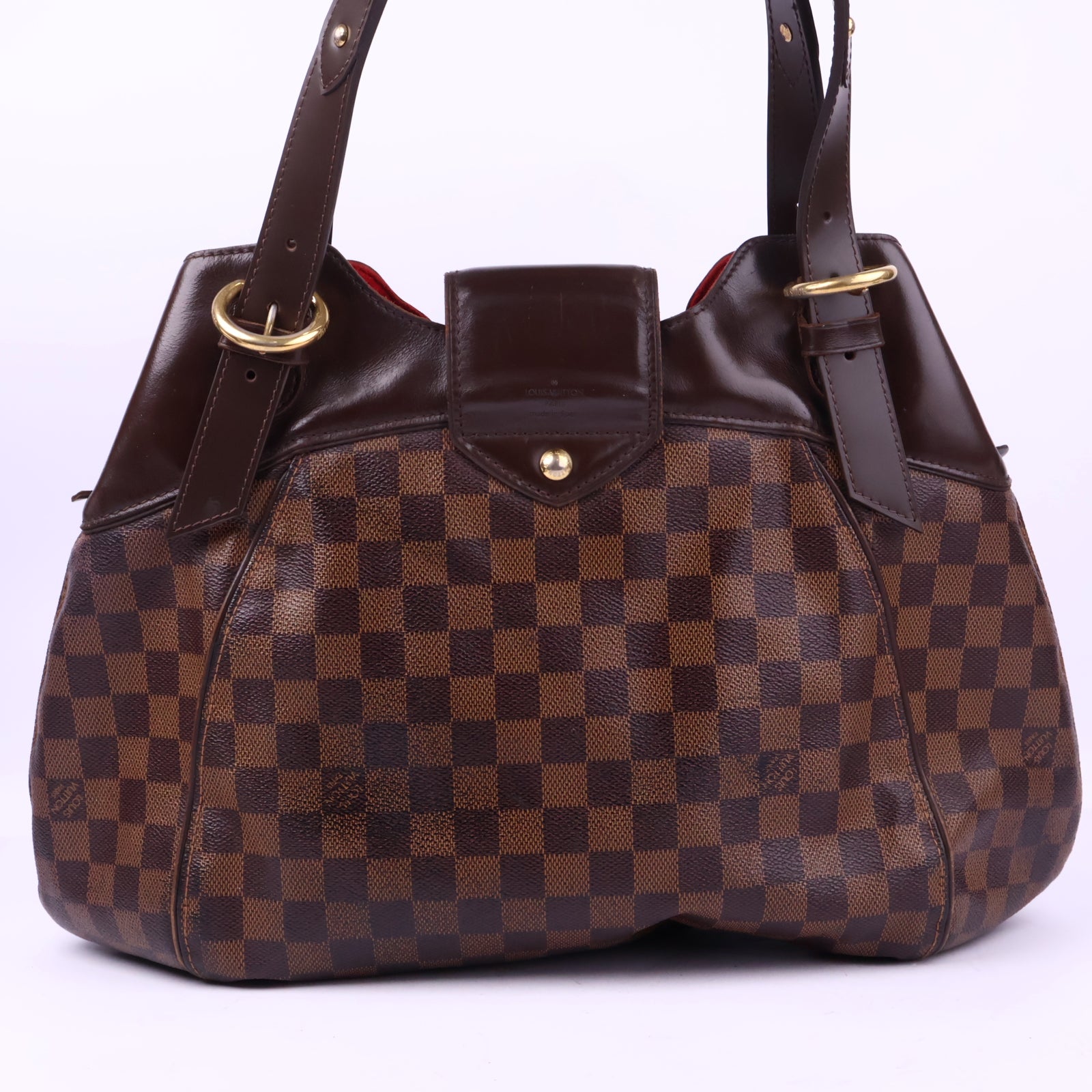 Louis Vuitton Damier Ebene Sistina GM Shoulder Bag J3184R | Pre-Owned Excellent Brown Damier Ebene Canvas
