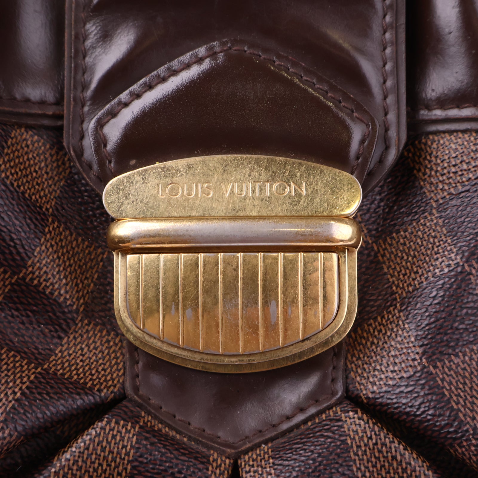 Louis Vuitton Damier Ebene Sistina GM Shoulder Bag J3184R | Pre-Owned Excellent Brown Damier Ebene Canvas
