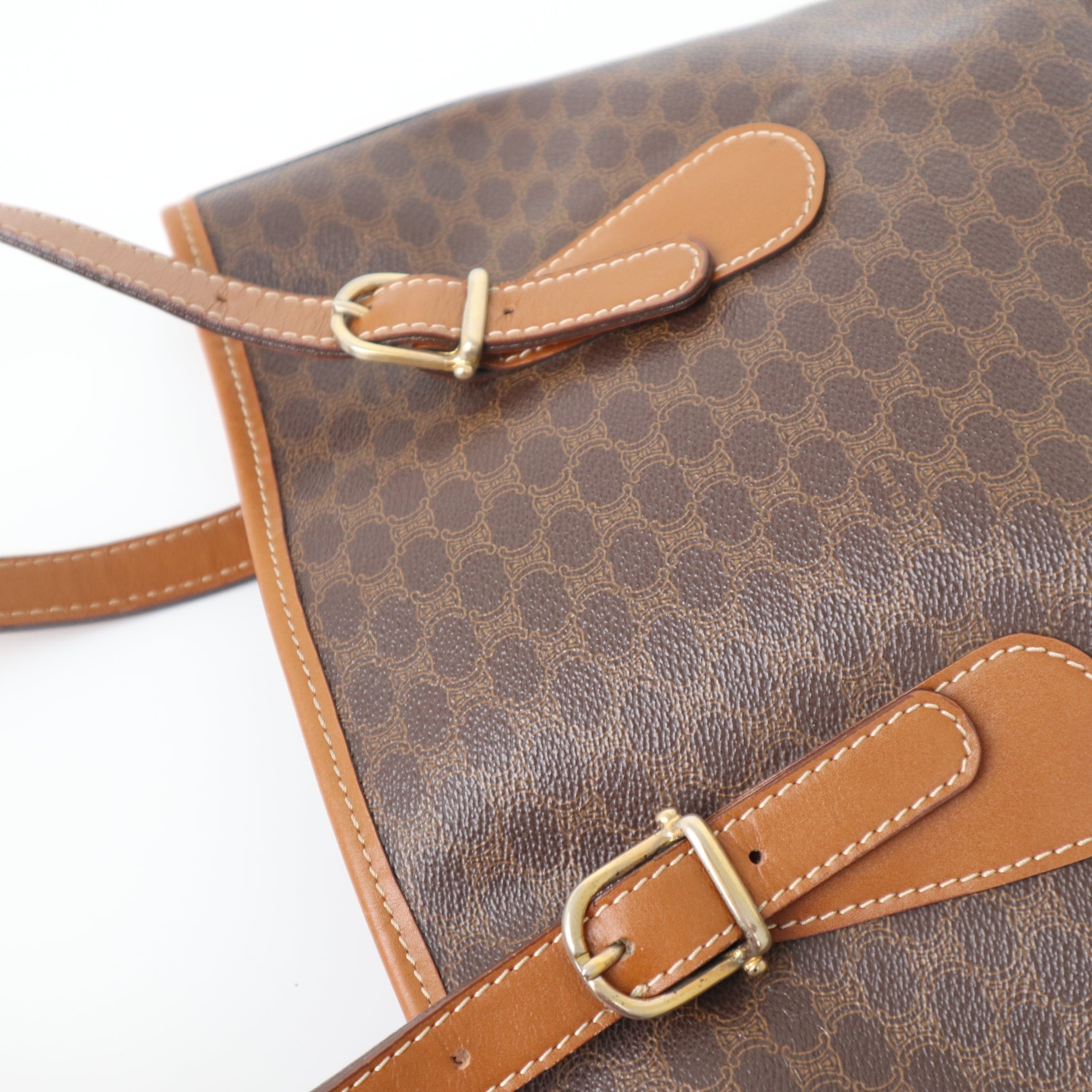 C2027 Celine Triomphe Macadam Monogram Logo Tote Bag-Pre Owned