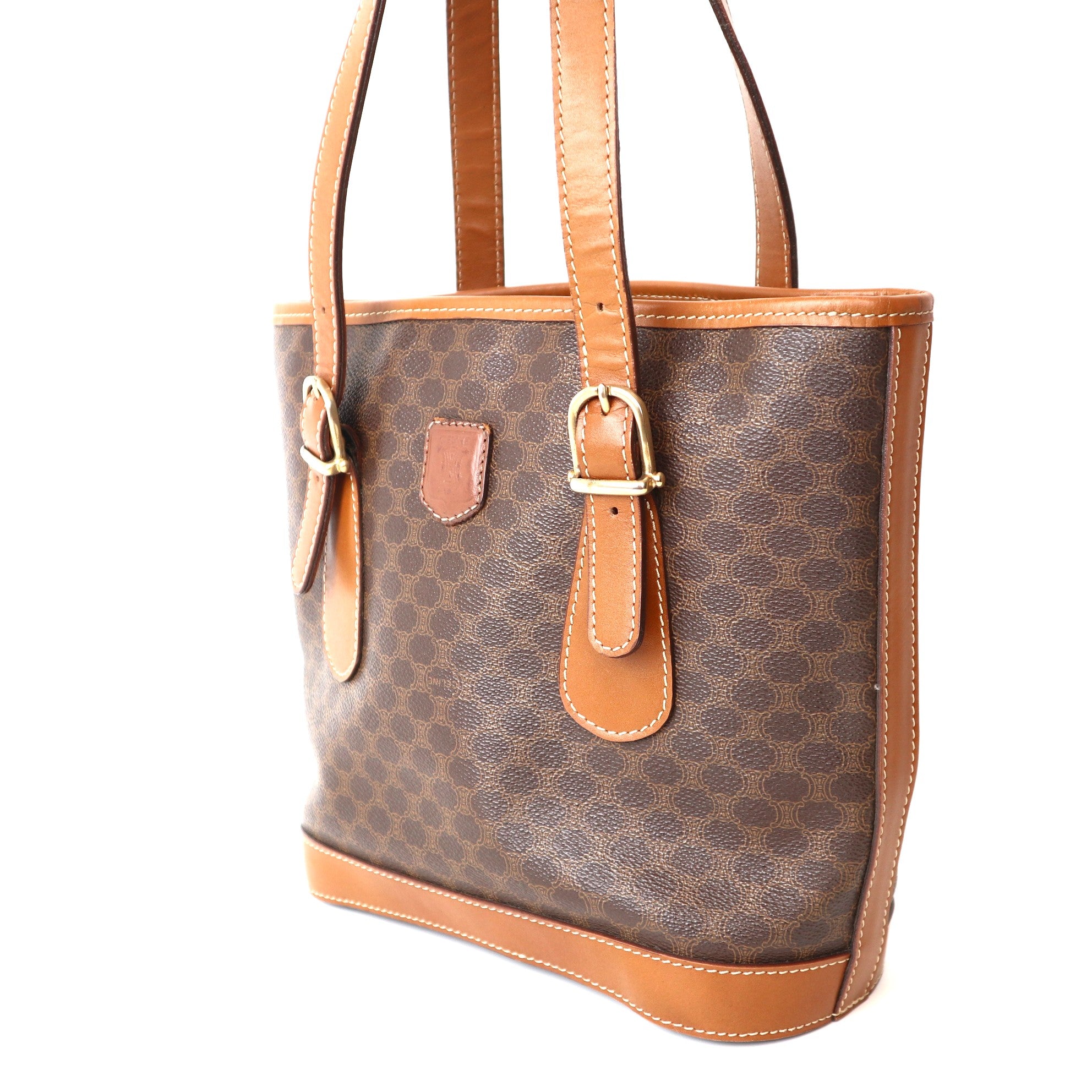 C2027 Celine Triomphe Macadam Monogram Logo Tote Bag-Pre Owned