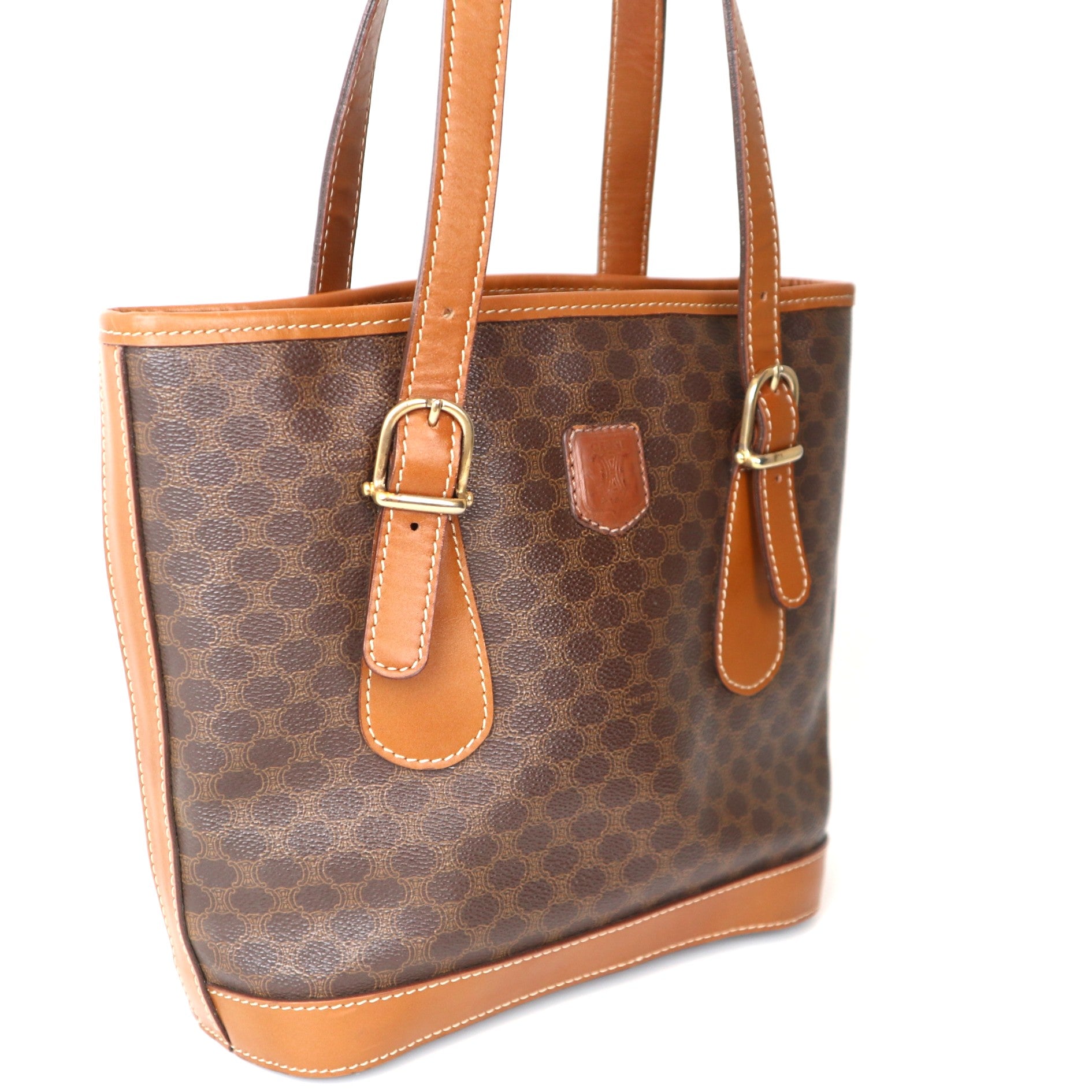 C2027 Celine Triomphe Macadam Monogram Logo Tote Bag-Pre Owned