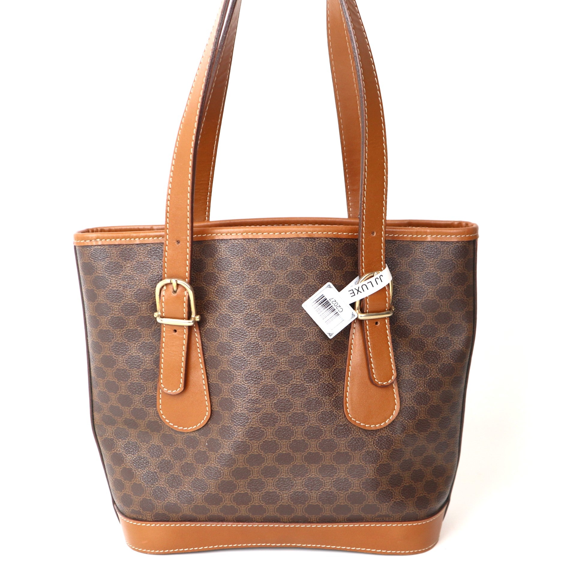 C2027 Celine Triomphe Macadam Monogram Logo Tote Bag-Pre Owned
