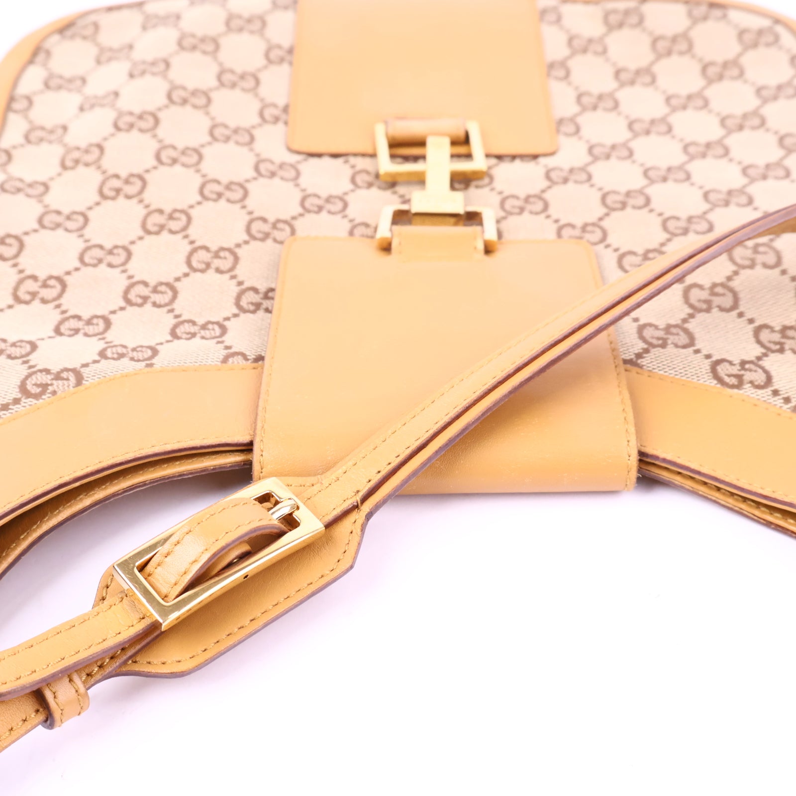 Gucci GG canvas Horsebit Shoulder Bag J3027 | Pre-Owned Like New GG Canvas Canvas