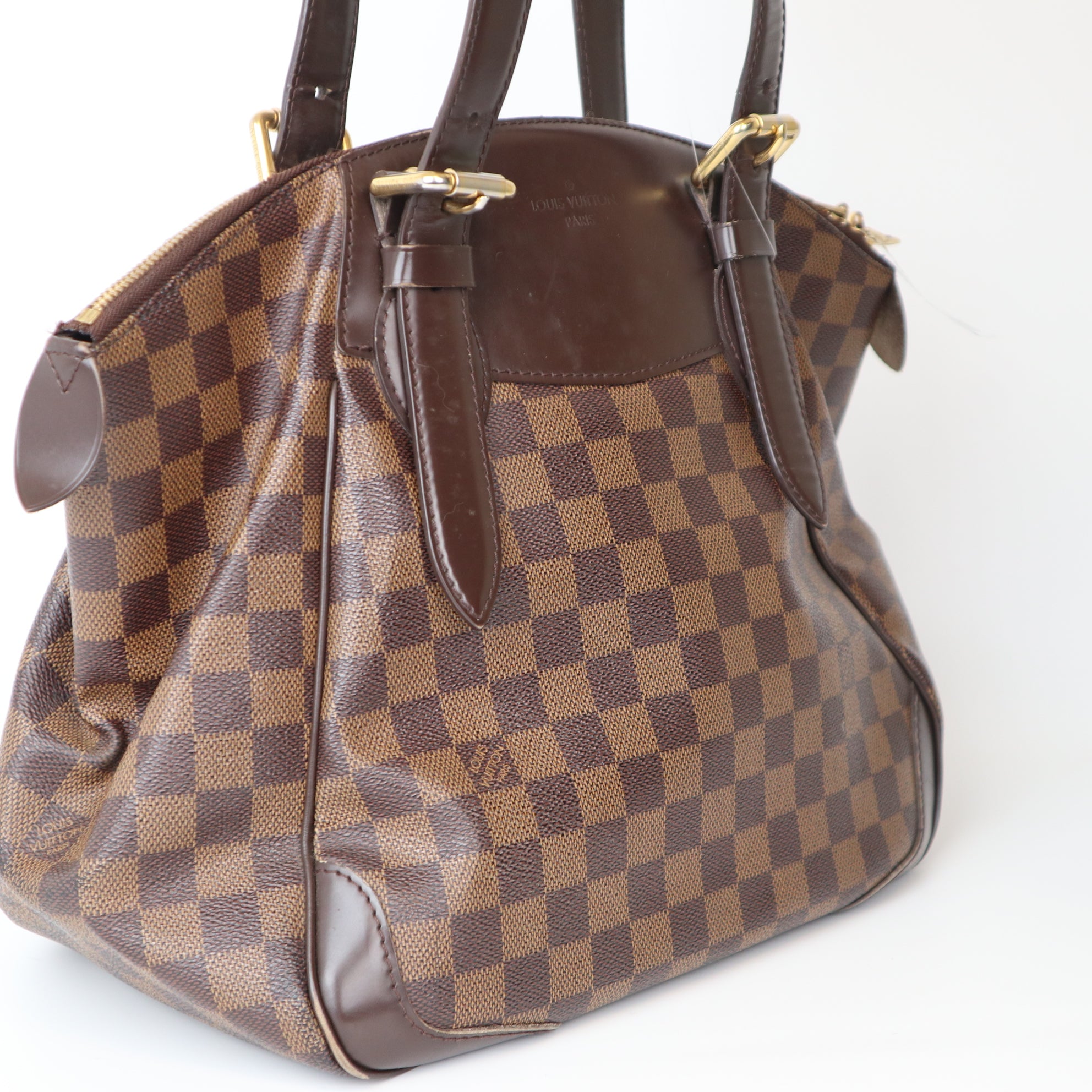 C2031 LOUIS VUITTON Verona MM Damier Ebene Shoulder Bag Brown-Pre Owned