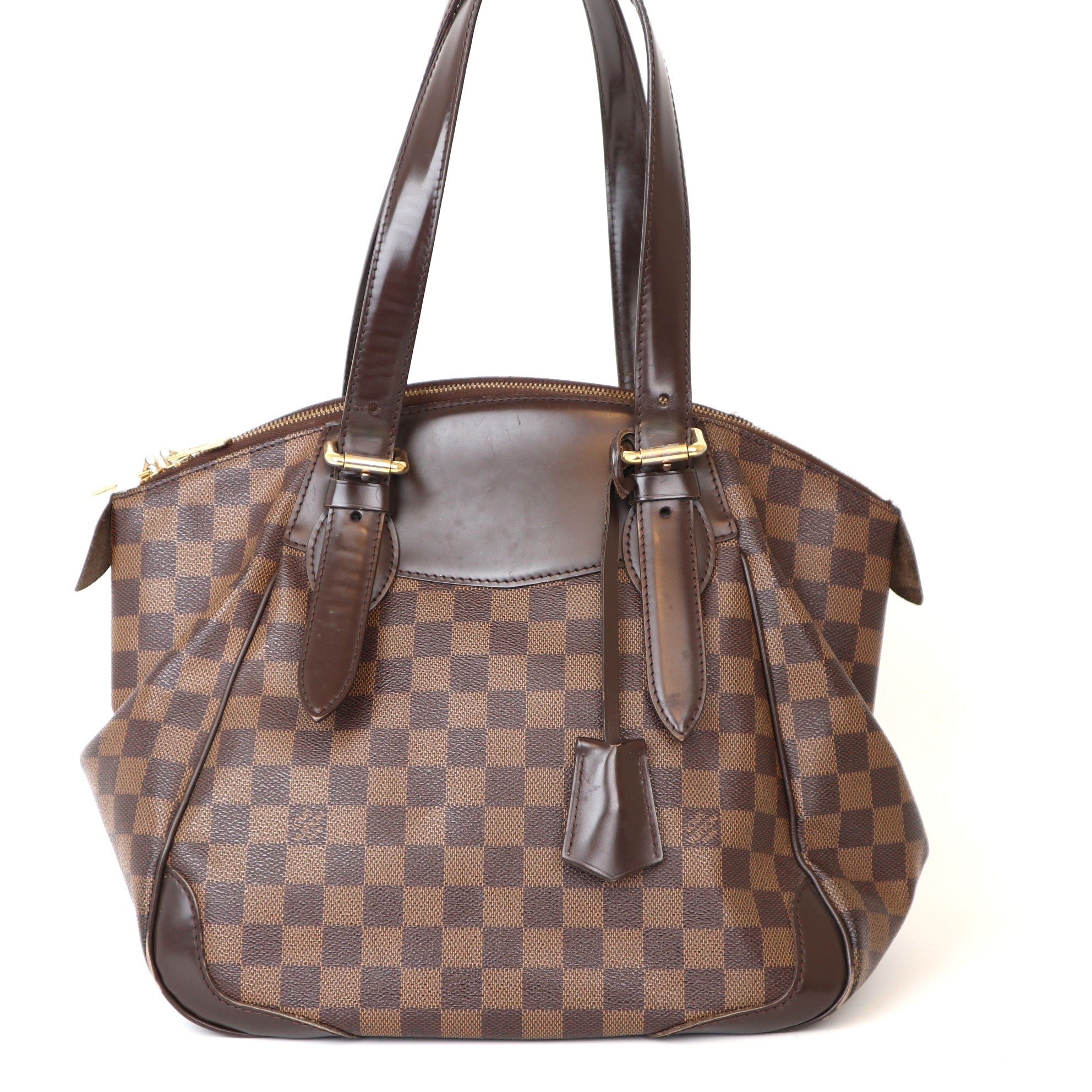 C2031 LOUIS VUITTON Verona MM Damier Ebene Shoulder Bag Brown-Pre Owned