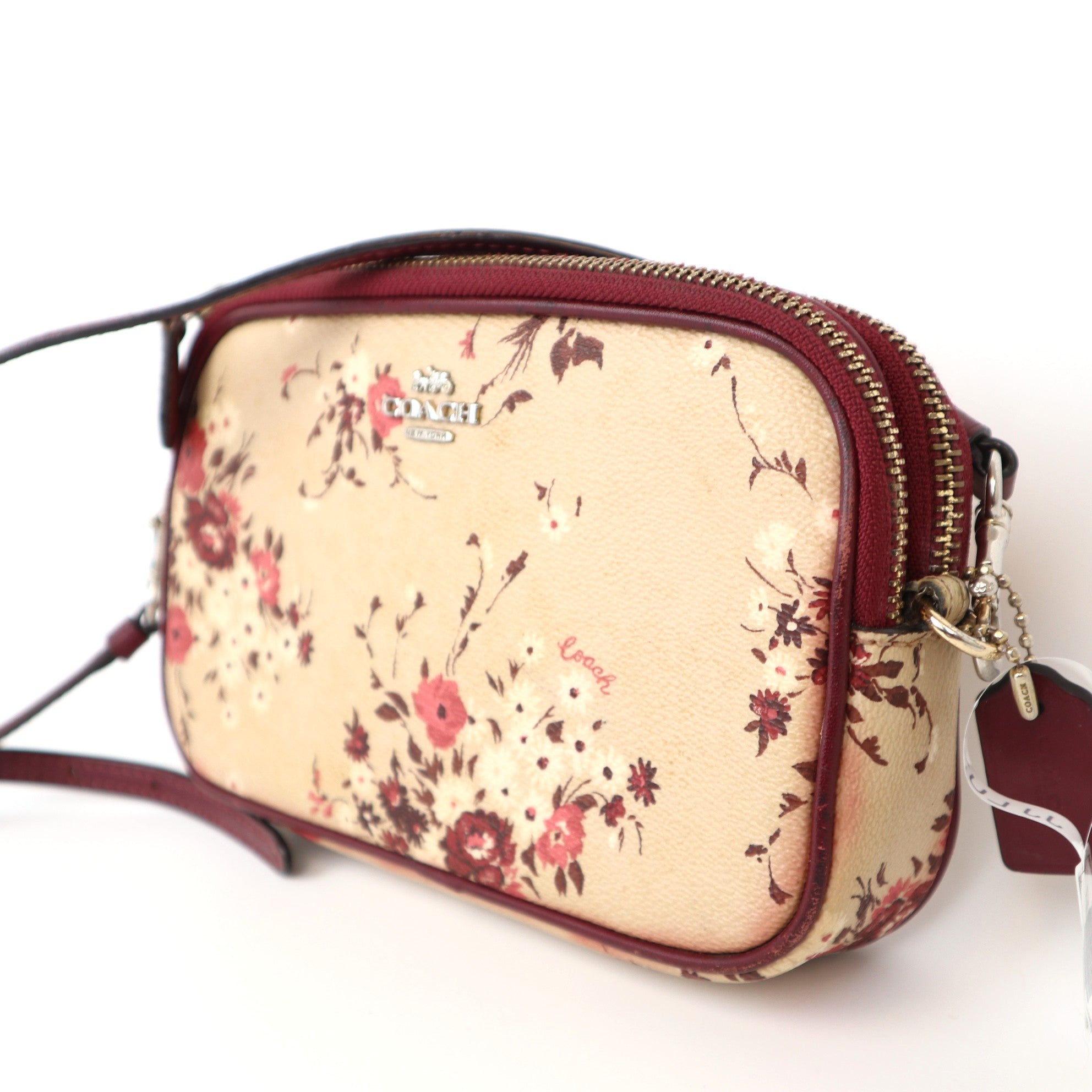 C2032 COACH Floral Bundle Sadie Beechwood Floral Bundle-Pre Owned