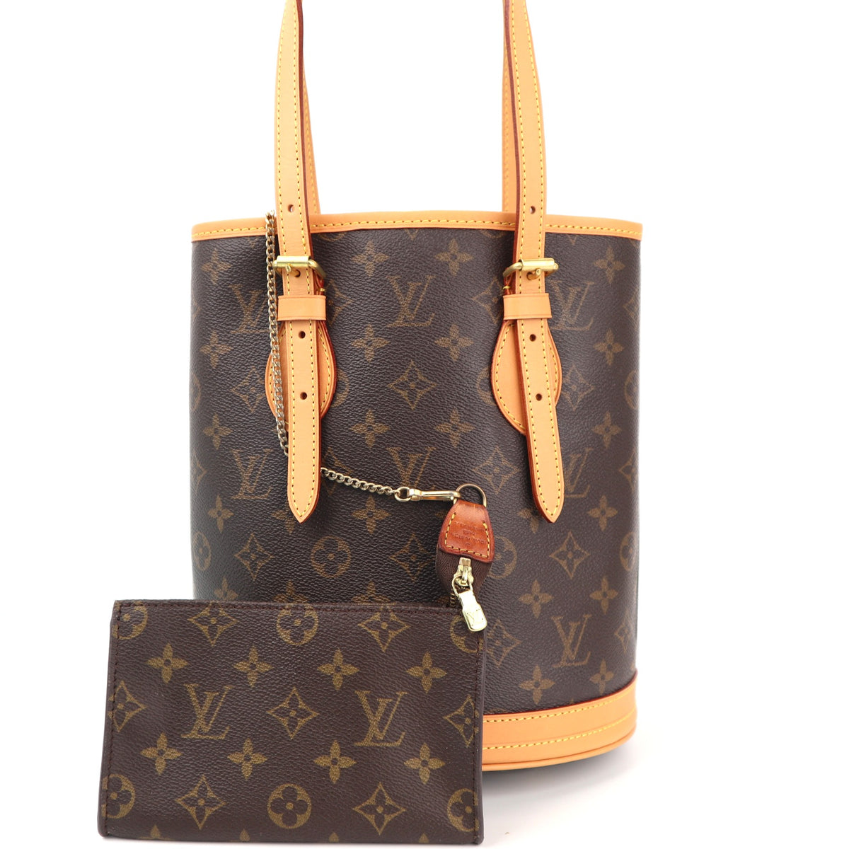 Louis Vuitton Petit Bucket 23 Bucket Bag C1525R | Pre-Owned Excellent Brown Monogram Canvas