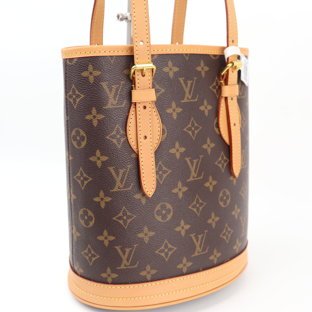 Louis Vuitton Petit Bucket 23 Bucket Bag C1526R | Pre-Owned Excellent Brown Monogram Canvas