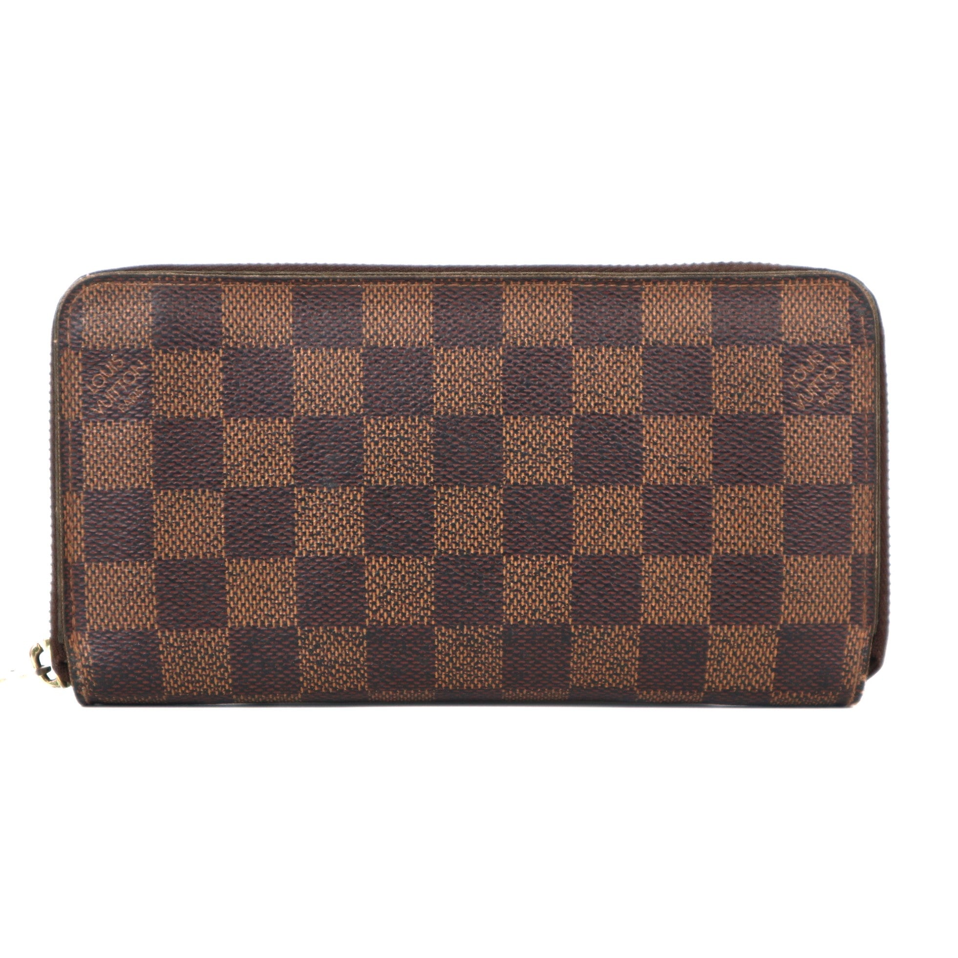 C2033 Louis Vuitton Zippy Damier Ebene Brown-Pre Owned
