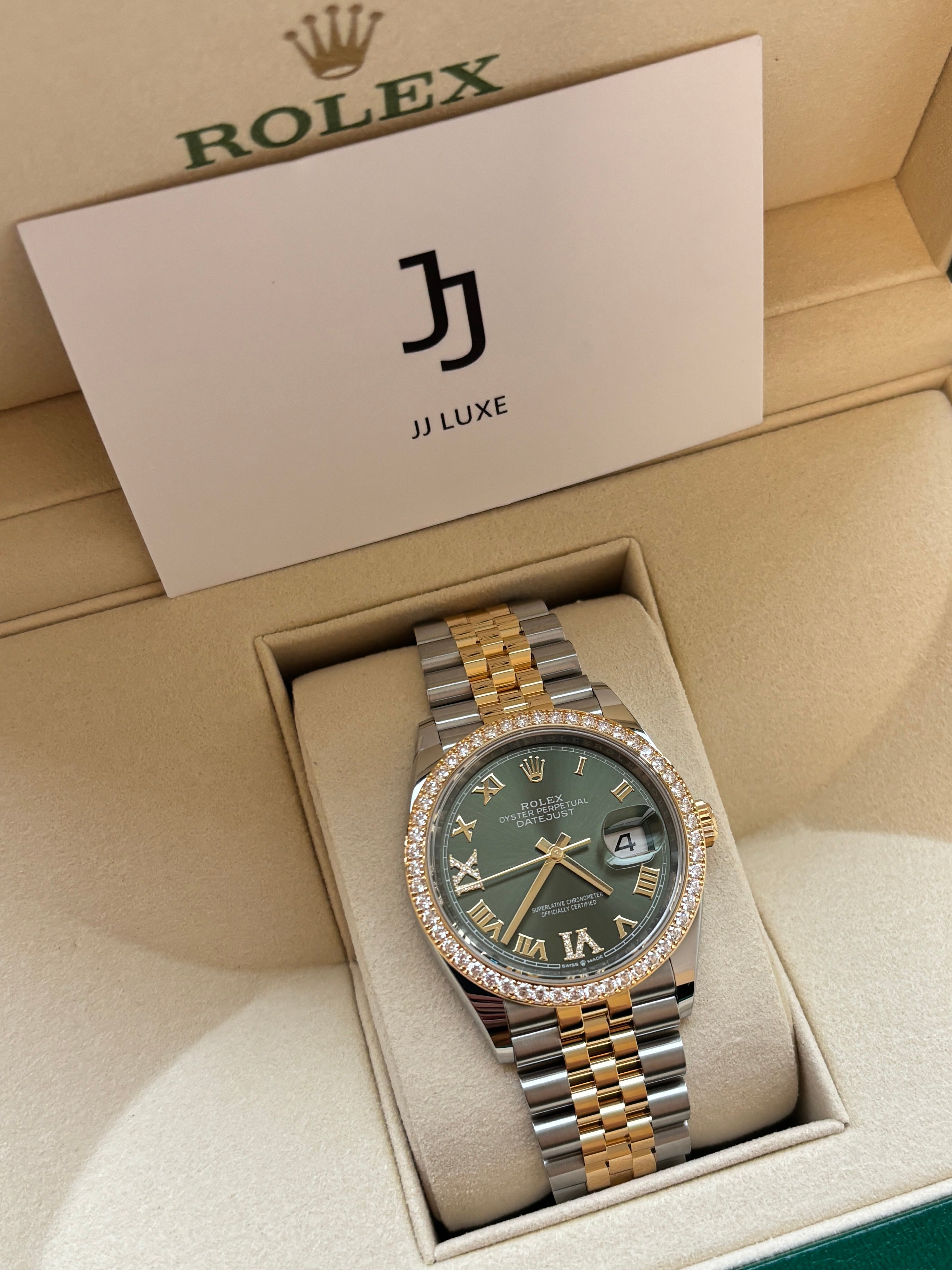 Rolex Datejust Green Dial Jubliee 36mm 126283RBR