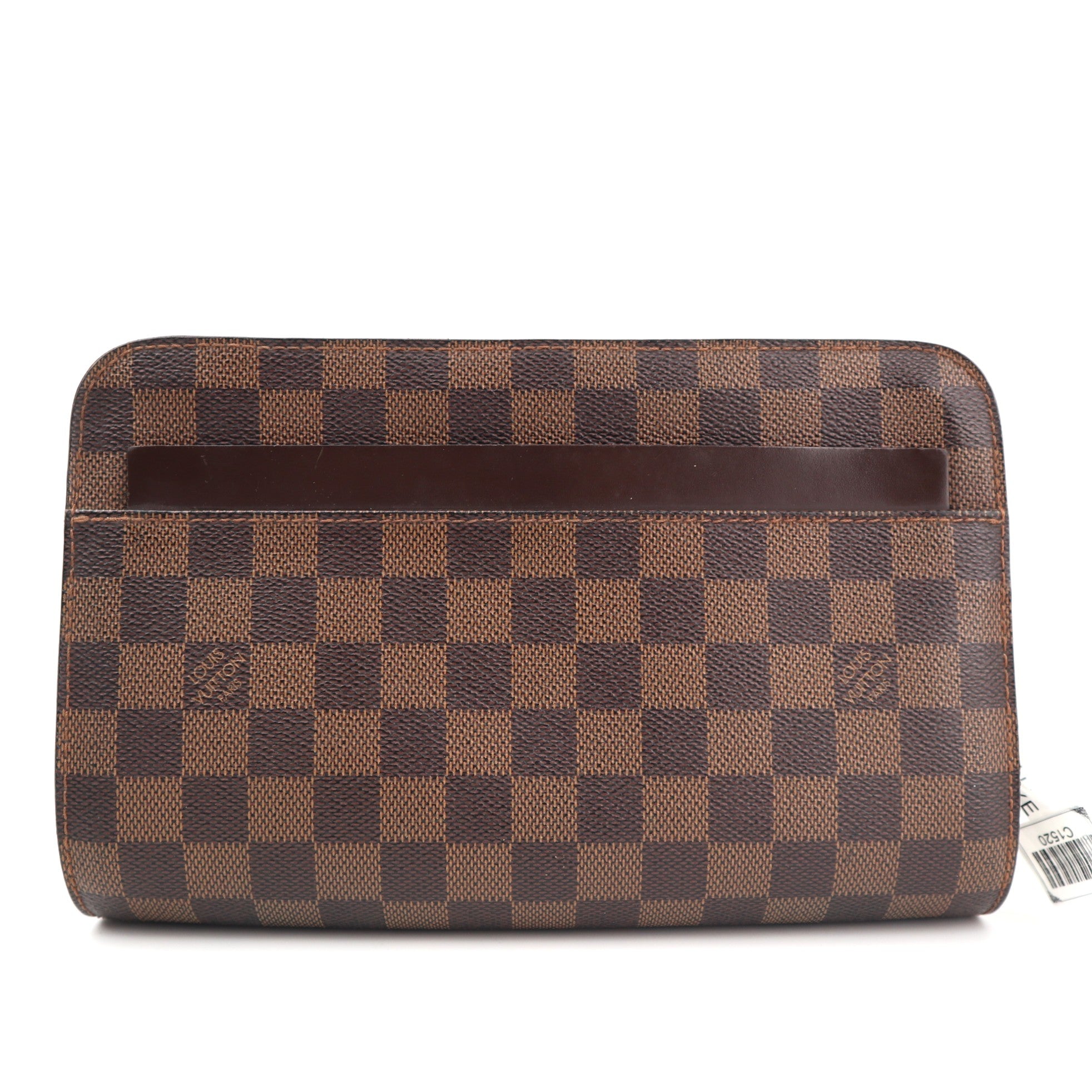 Louis Vuitton Saint Louis Clutch C1520 | Pre-Owned Excellent Brown Damier Ebene Canvas