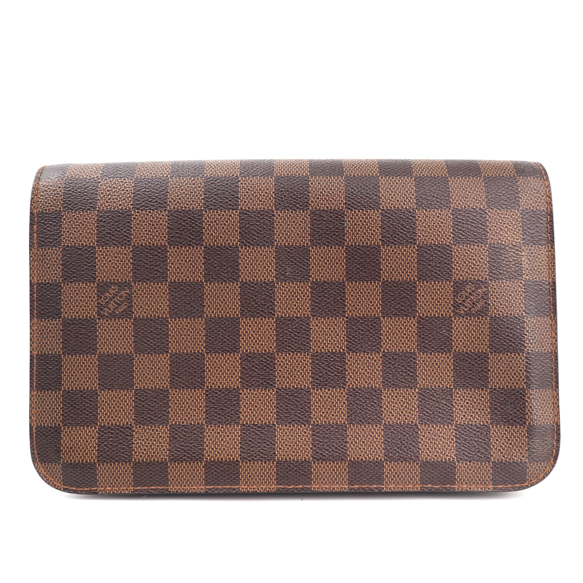 Louis Vuitton Saint Louis Clutch C1520 | Pre-Owned Excellent Brown Damier Ebene Canvas