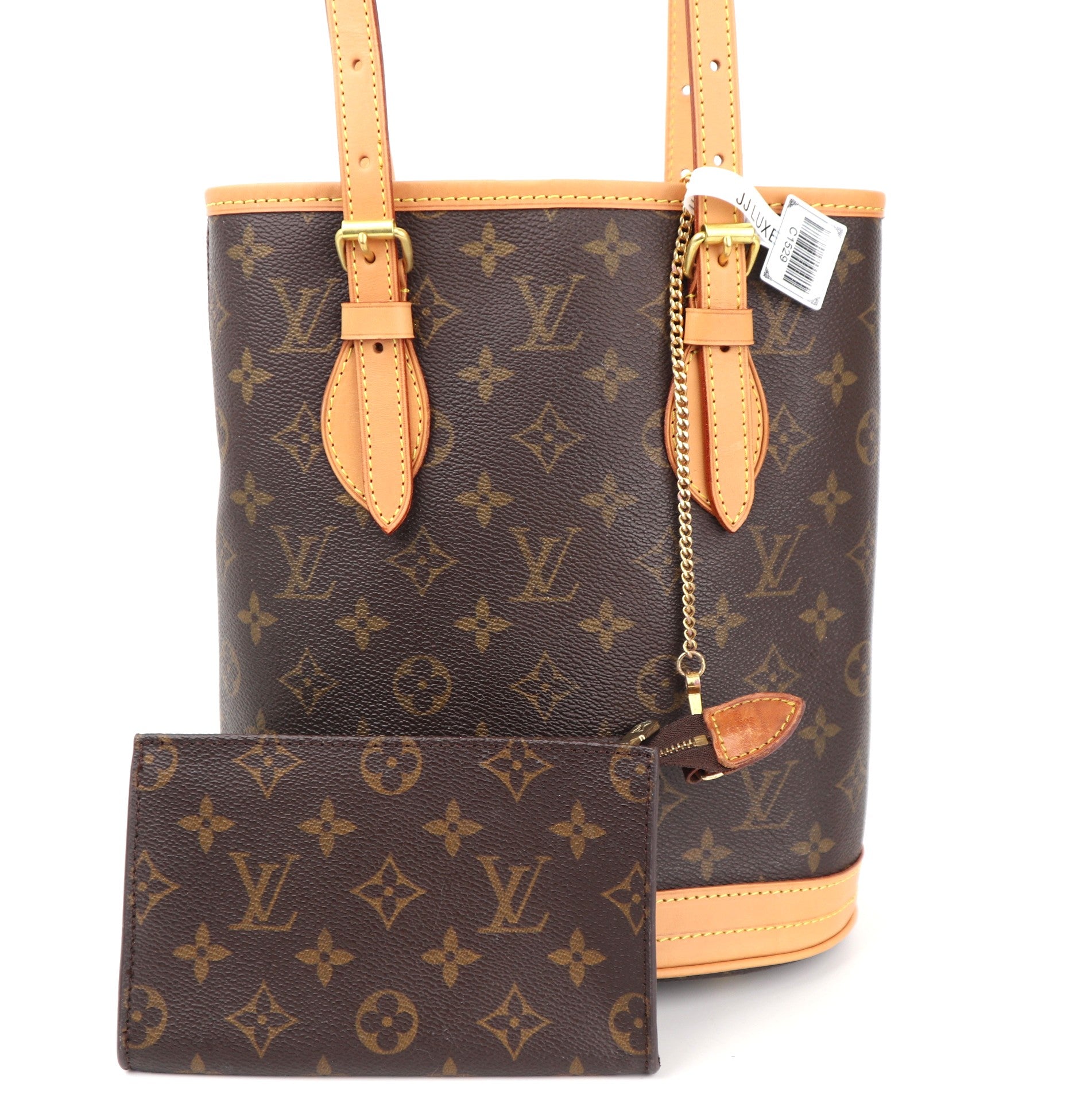 Louis Vuitton Petit Bucket 23 Bucket Bag C1529R | Pre-Owned Excellent Brown Monogram Canvas