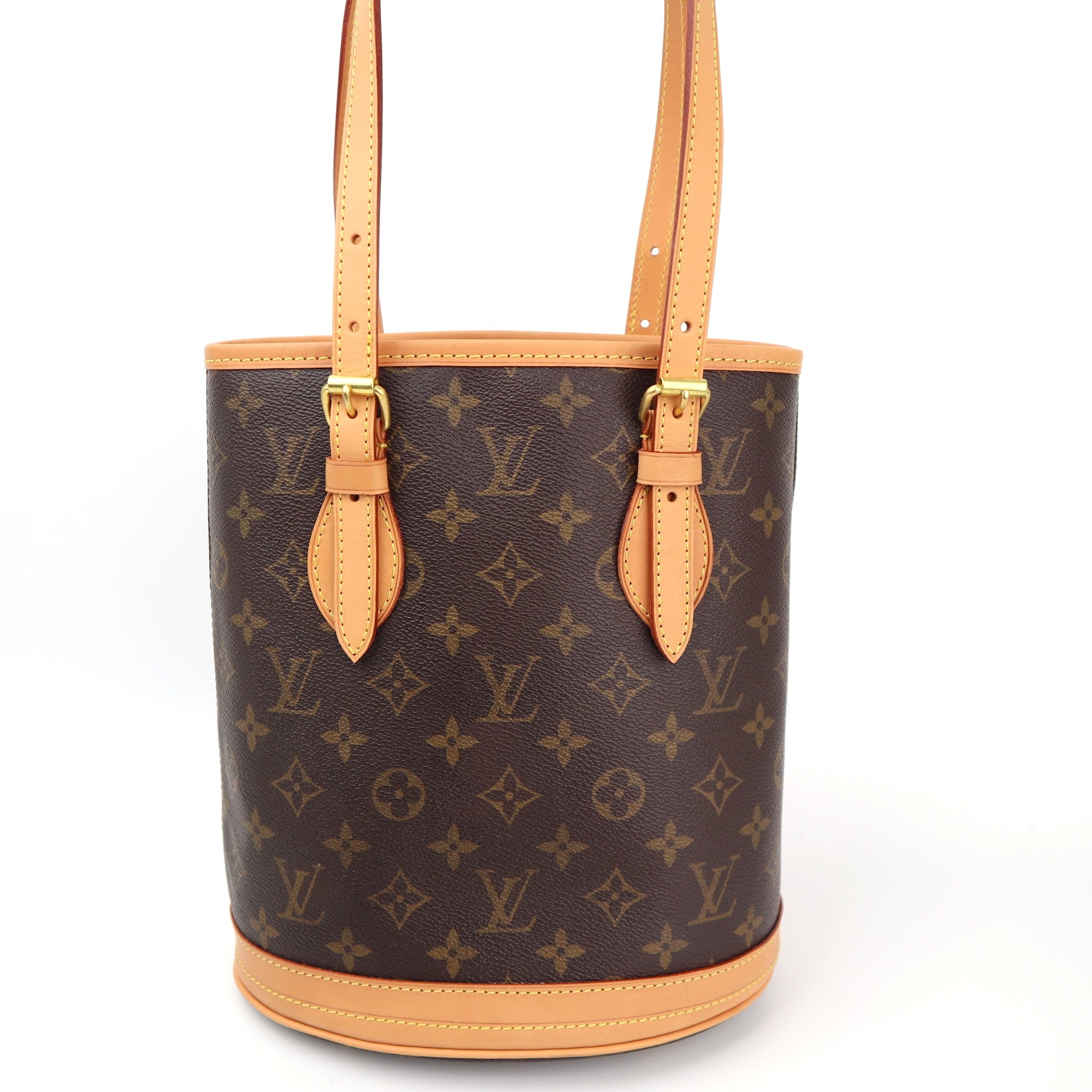 Louis Vuitton Petit Bucket 23 Bucket Bag C1529R | Pre-Owned Excellent Brown Monogram Canvas