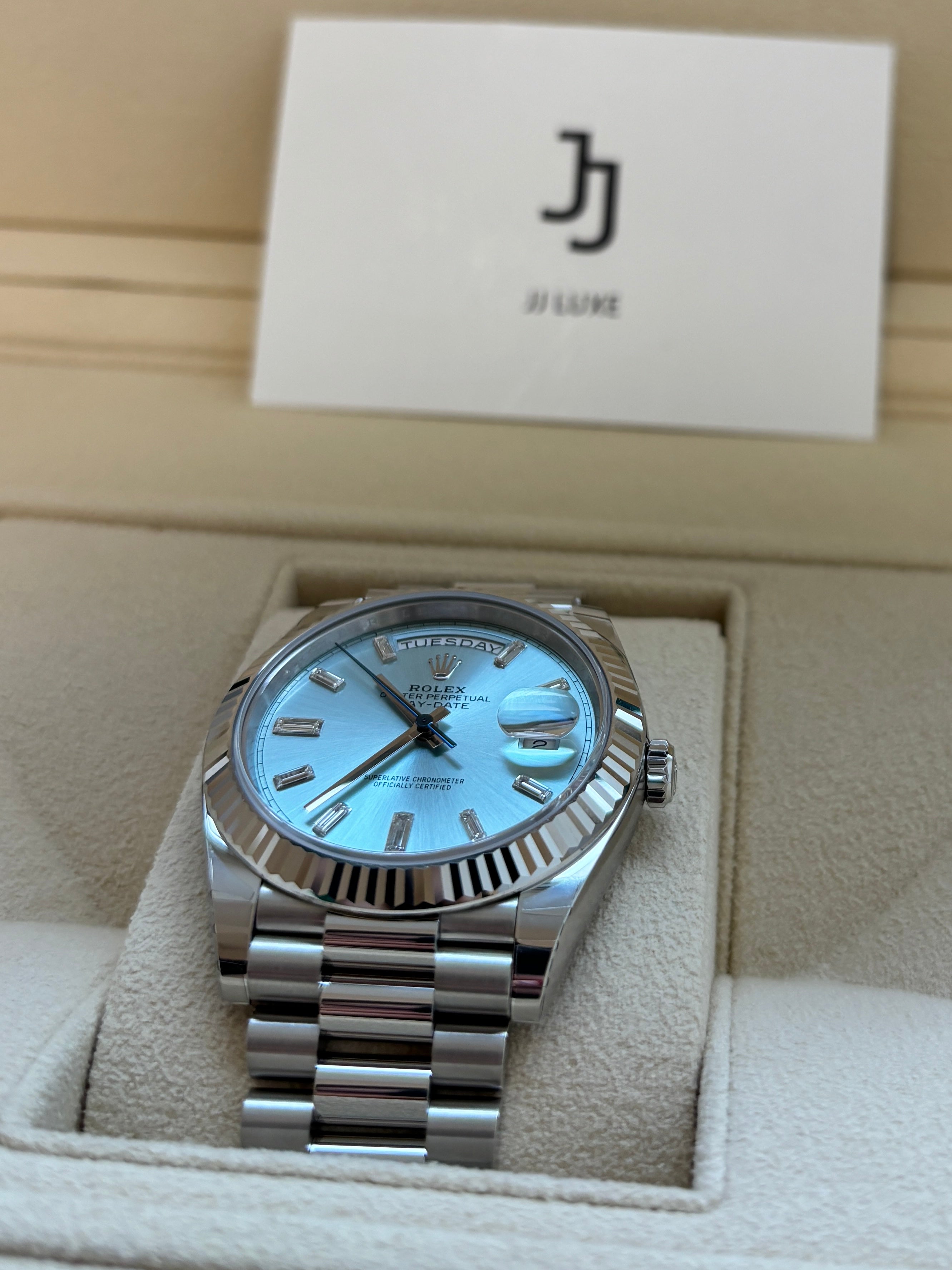 Rolex Day-Date Ice Blue Diamond Dial 40mm 228236