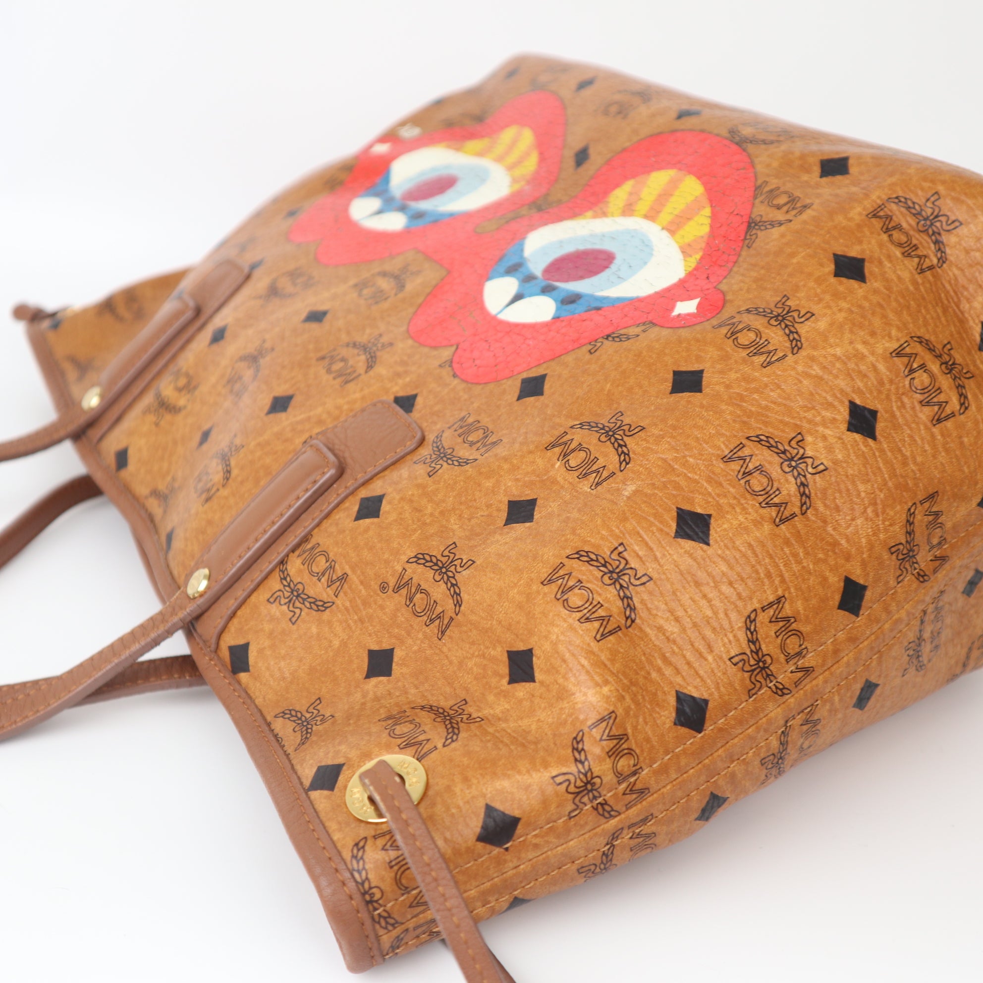 C1997 Authentic MCM Tote Bag With Pouch-Pre Owned