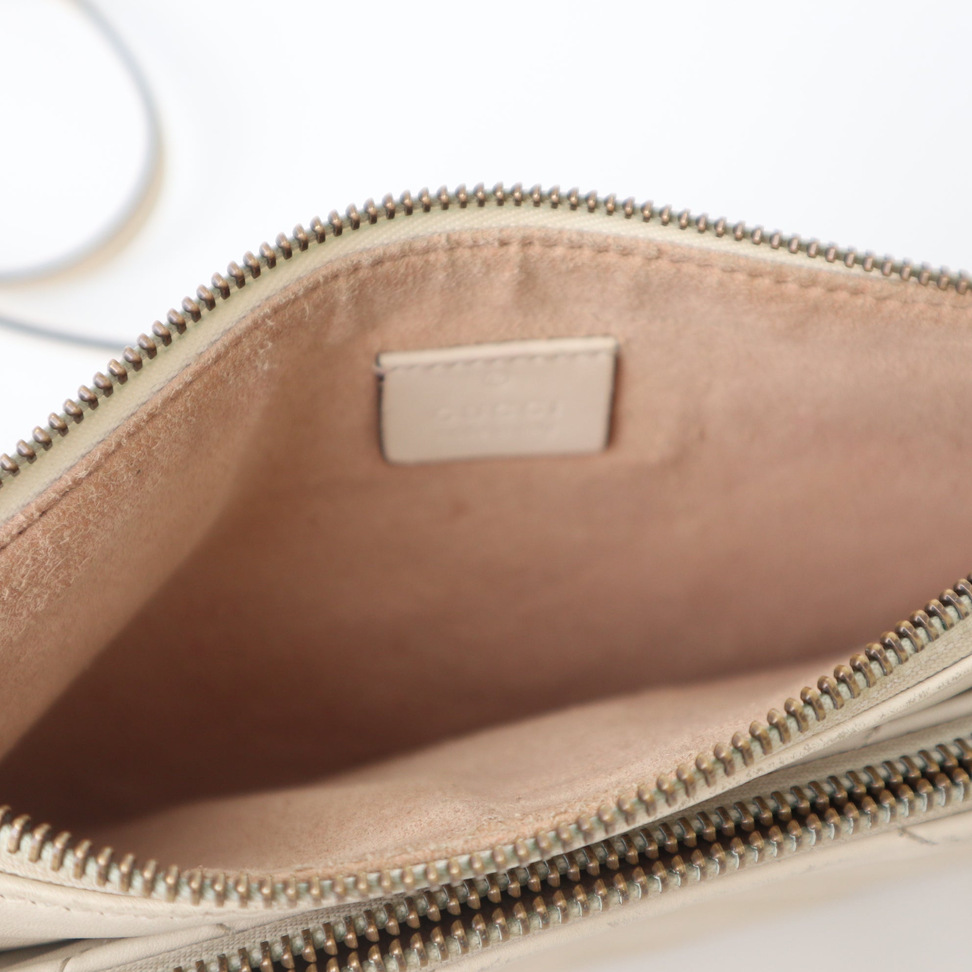 C2046 Gucci GG Marmont Double Pouch Crossbody Bag -Pre Owmed