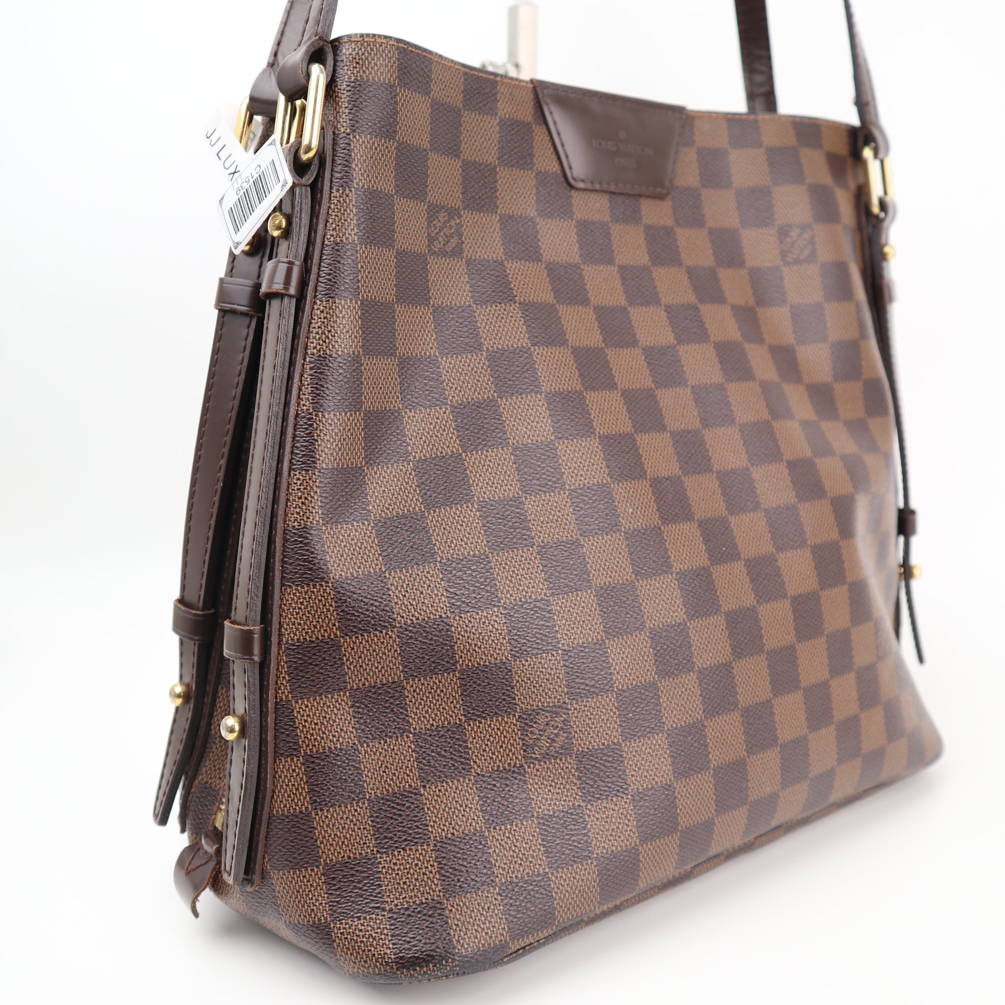 Louis Vuitton Damier Ebene Cabas Rivington Shoulder Bag C1539 | Pre-Owned Excellent Brown Damier Ebene Canvas