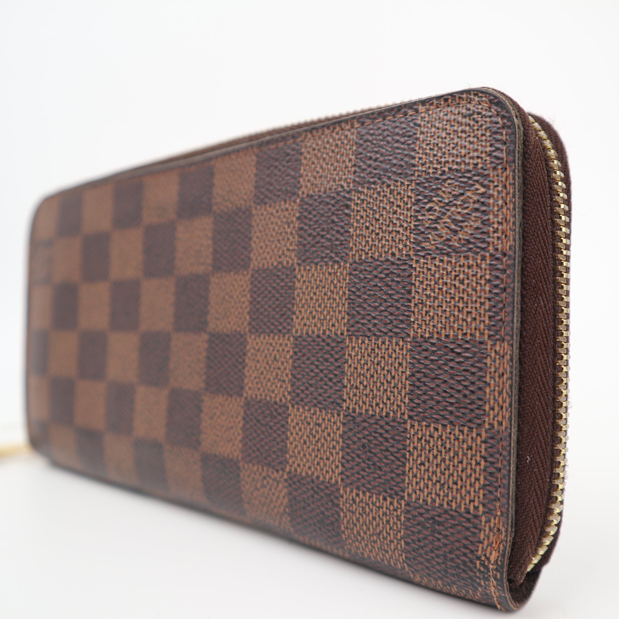 Louis Vuitton Damier Ebene Zippy Wallet Wallet C1538 | Pre-Owned Very Good Brown Damier Ebene Canvas