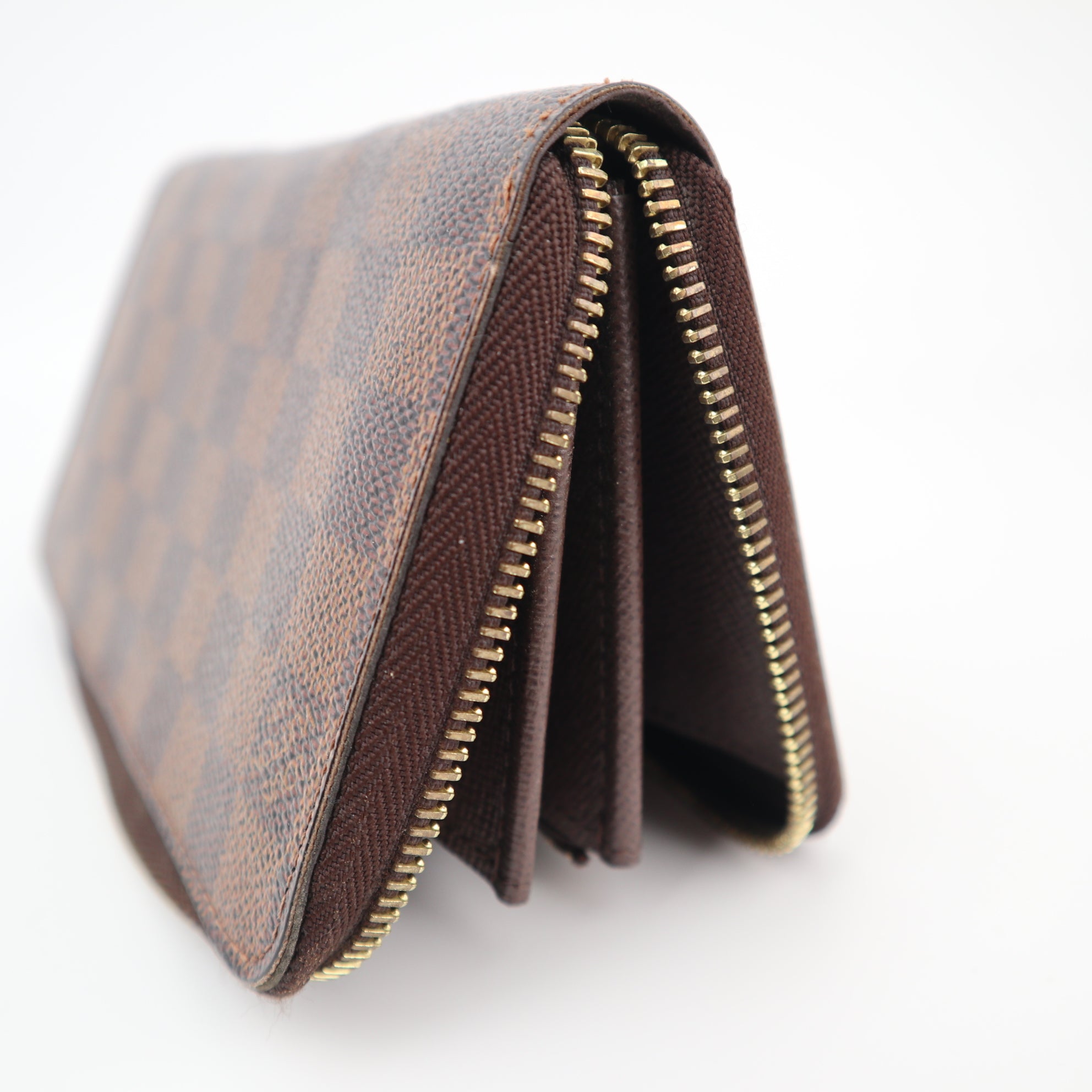 Louis Vuitton Damier Ebene Zippy Wallet Wallet C1538 | Pre-Owned Very Good Brown Damier Ebene Canvas