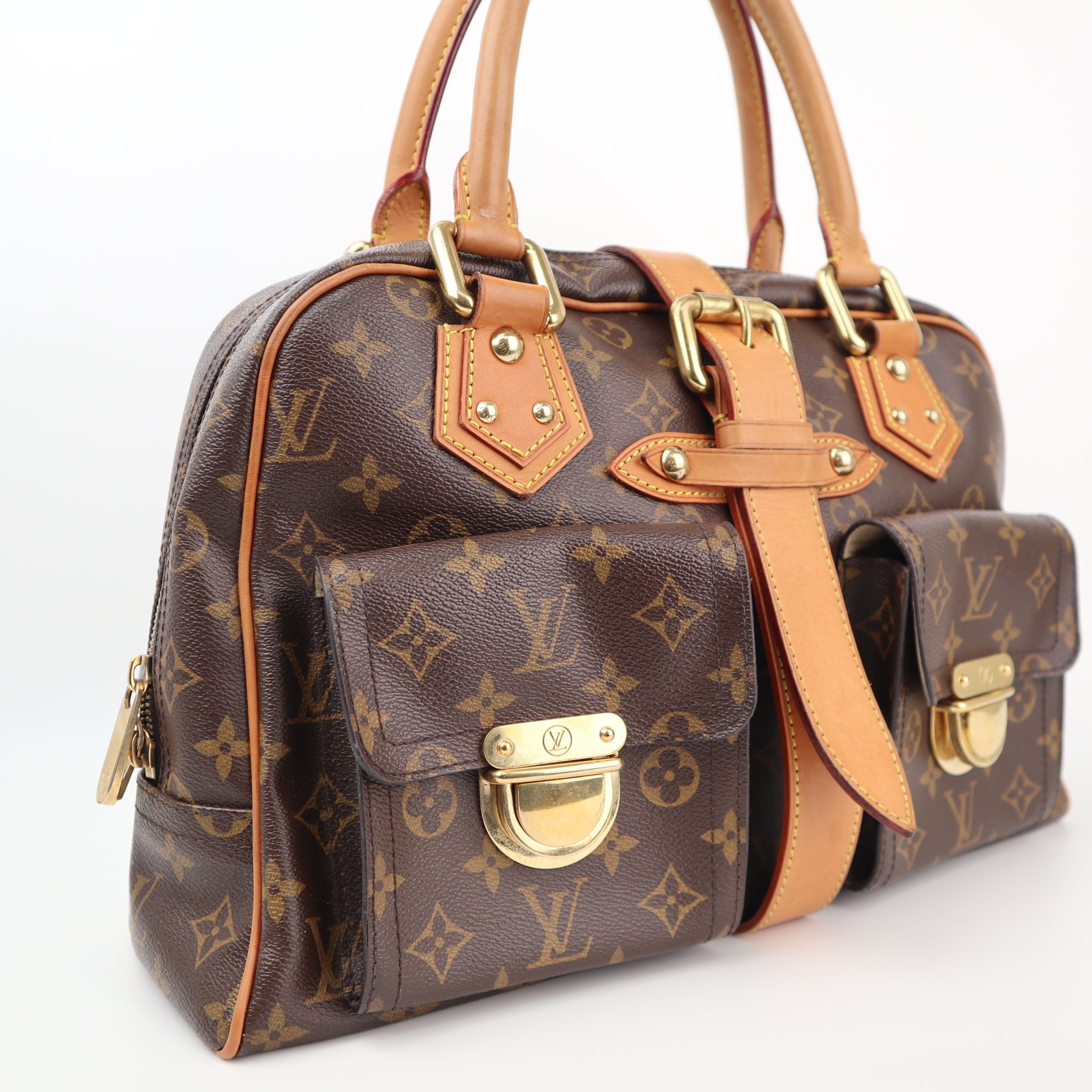 Louis Vuitton Monogram Manhattan GM Shoulder Bag C1540 | Pre-Owned Excellent Tan Monogram Canvas