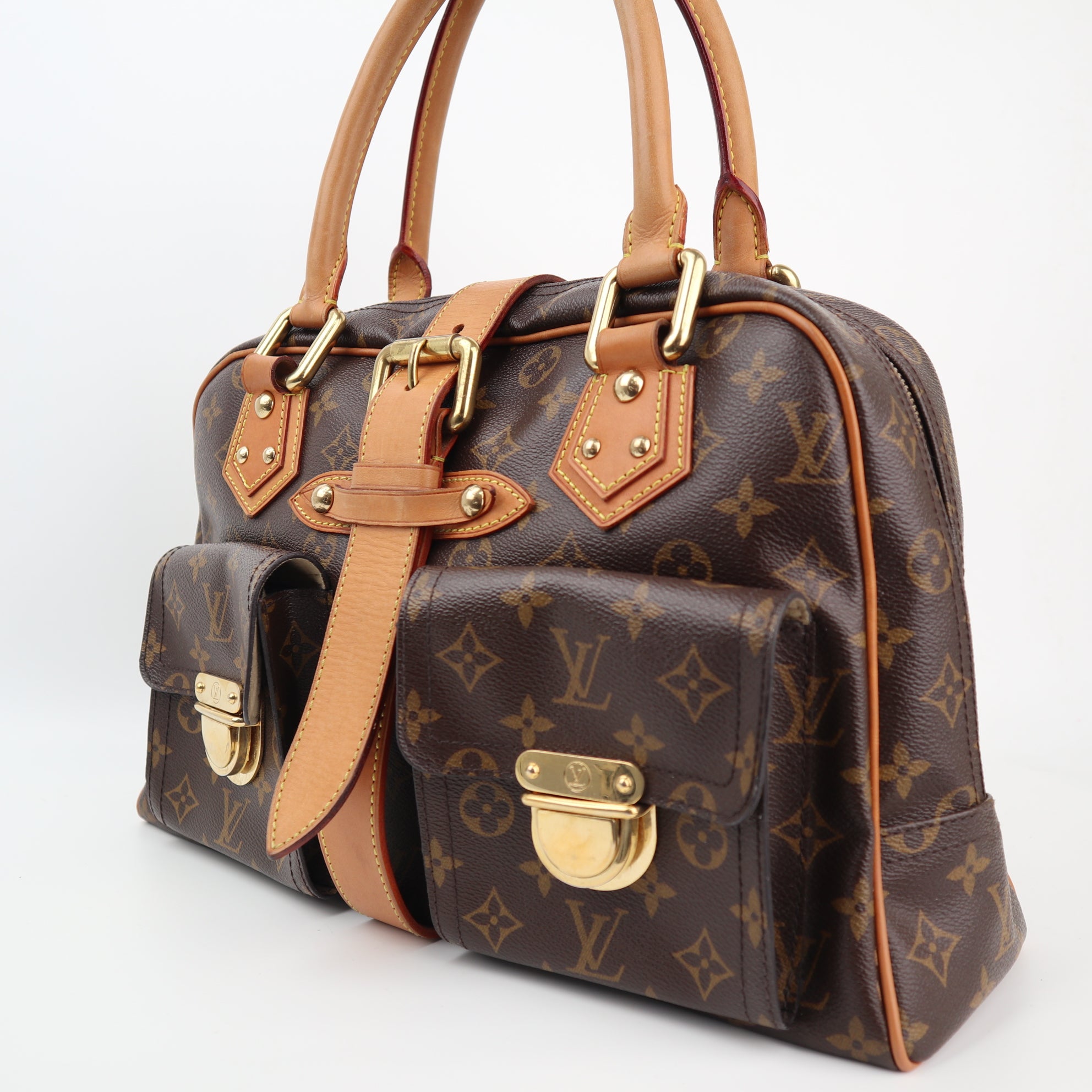 Louis Vuitton Monogram Manhattan GM Shoulder Bag C1540 | Pre-Owned Excellent Tan Monogram Canvas