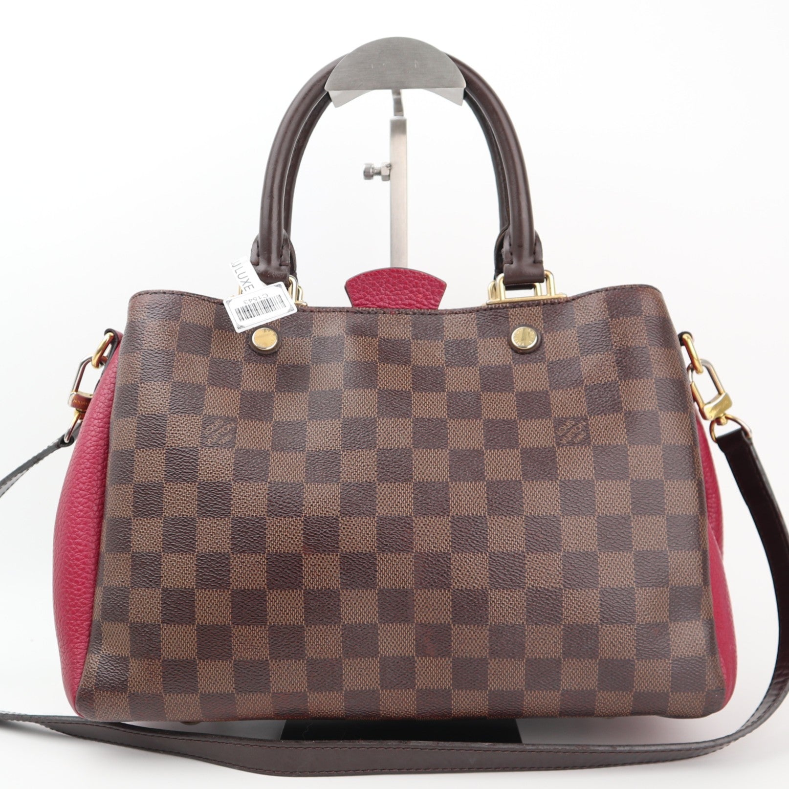 Louis Vuitton Brittany Damier Ebene Shoulder Bag C1543 | Pre-Owned Good Tan Damier Ebene Canvas