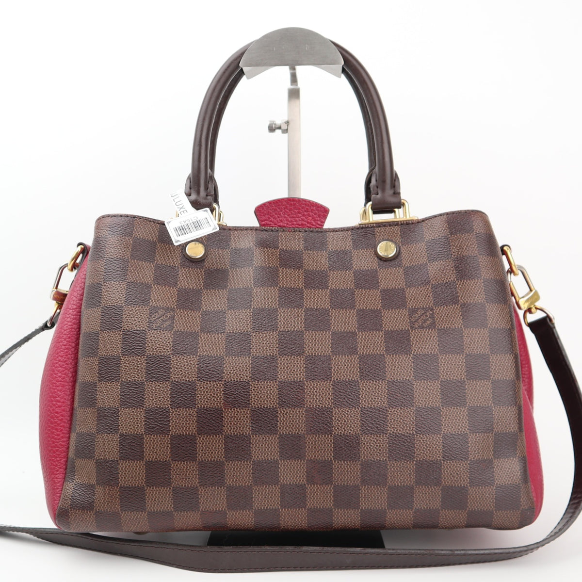 Louis Vuitton Brittany Damier Ebene Shoulder Bag C1543 | Pre-Owned Good Tan Damier Ebene Canvas