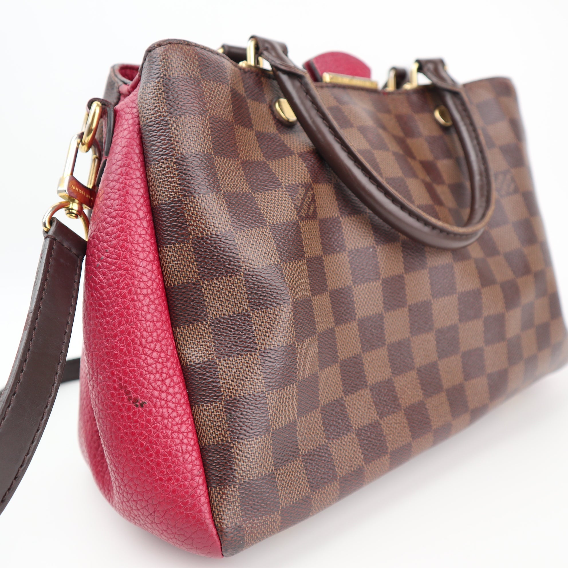 Louis Vuitton Brittany Damier Ebene Shoulder Bag C1543 | Pre-Owned Good Tan Damier Ebene Canvas
