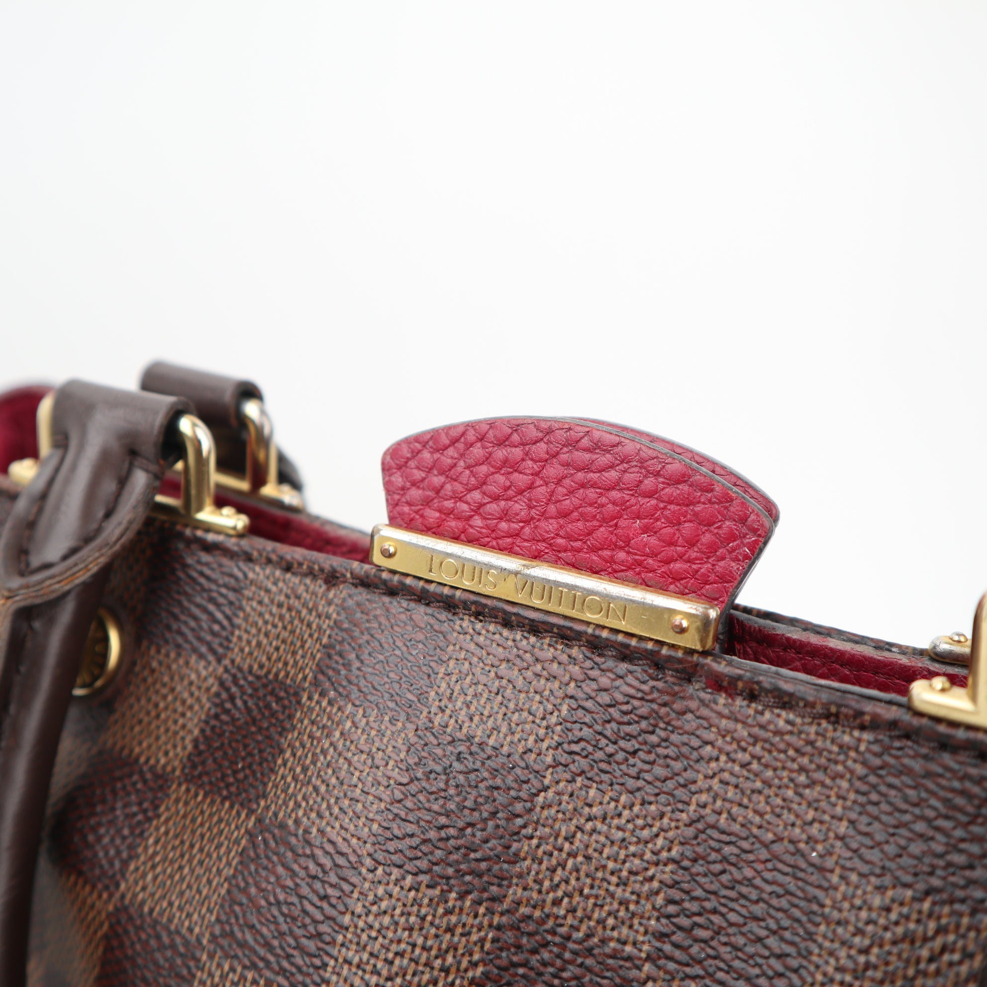 Louis Vuitton Brittany Damier Ebene Shoulder Bag C1543 | Pre-Owned Good Tan Damier Ebene Canvas
