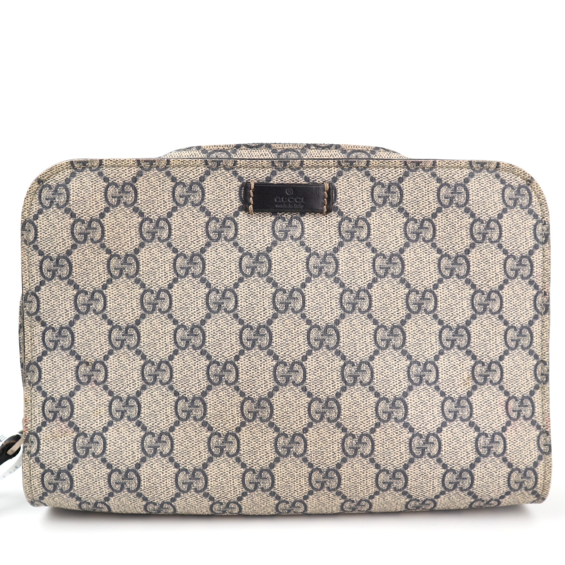 Gucci GG Supreme Pouch Clutch C1546 | Pre-Owned Very Good Brown Monogram Canvas