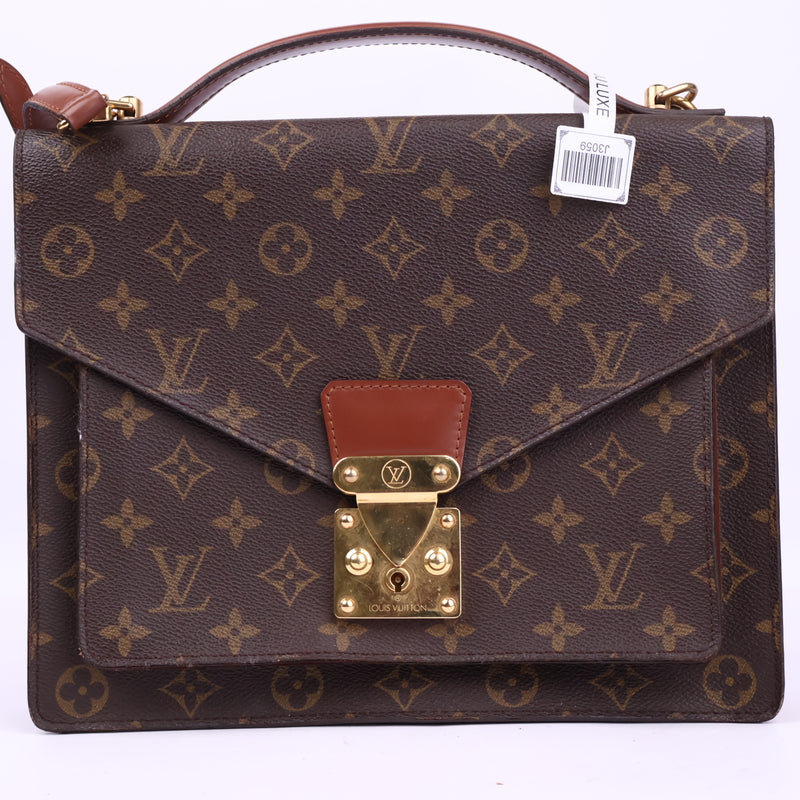 Louis Vuitton Monceau Handbag Monogram Shoulder Bag J3059 | Pre-Owned Like New Brown Monogram Canvas