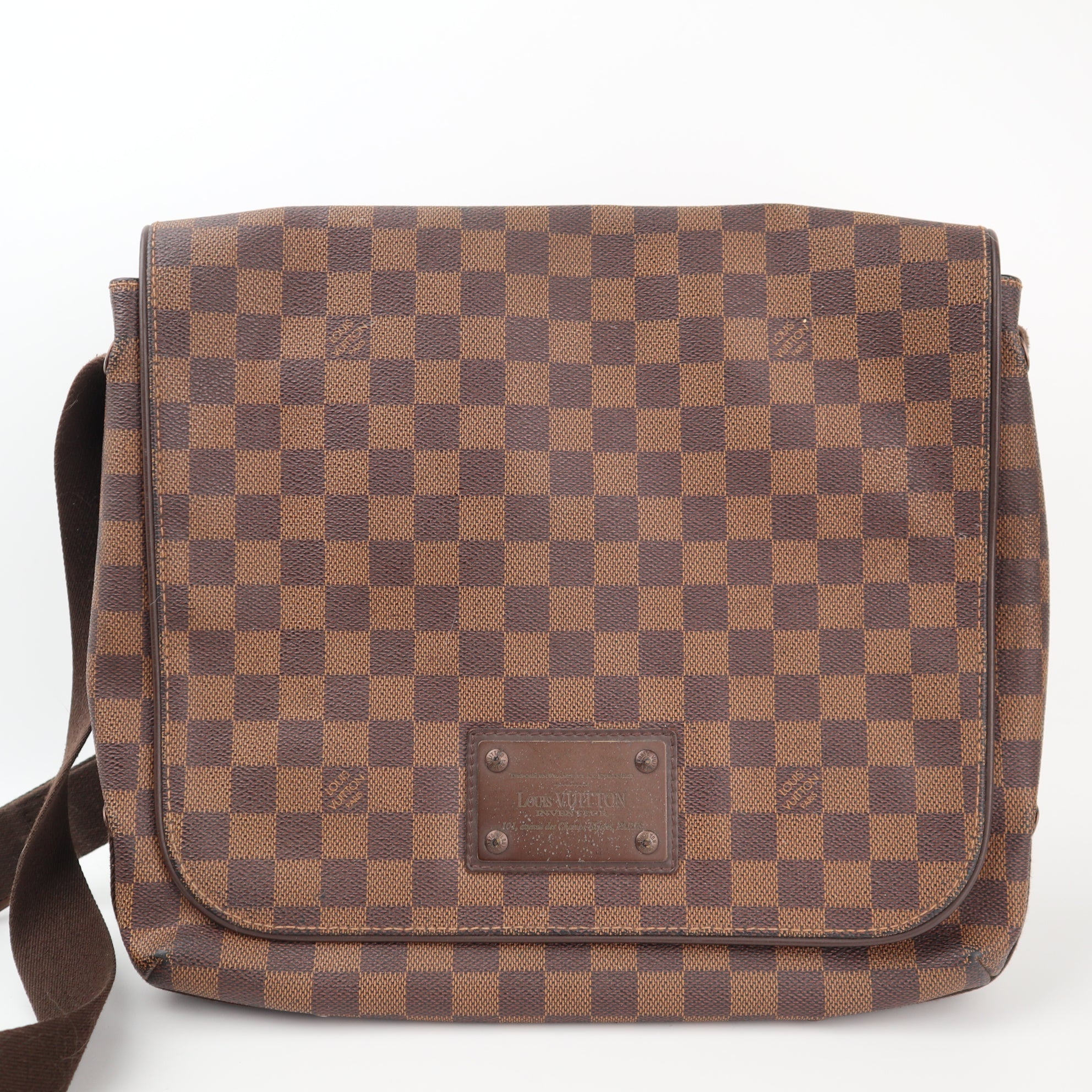 Louis Vuitton Damier Ebene Brooklyn GM Messenger Bag C1550 | Pre-Owned Very Good Brown Damier Ebene Canvas