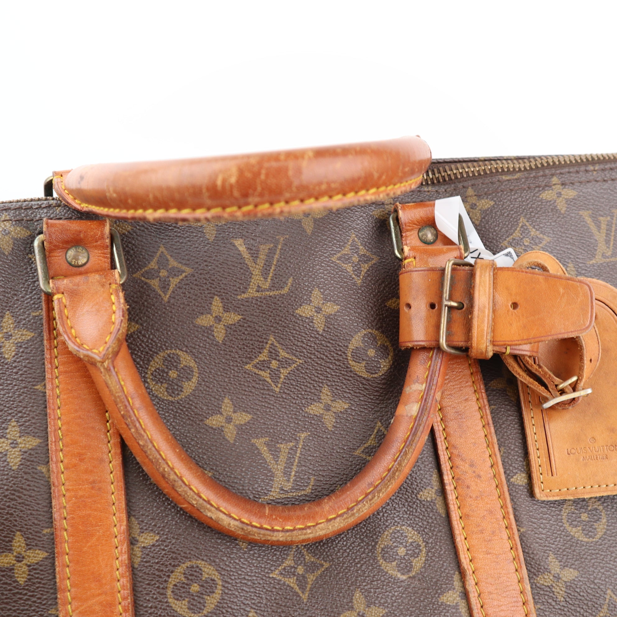 Louis Vuitton MONOGRAM CANVAS KEEPALL 60 Shoulder Bag C1553 | Pre-Owned Good Brown Monogram Canvas
