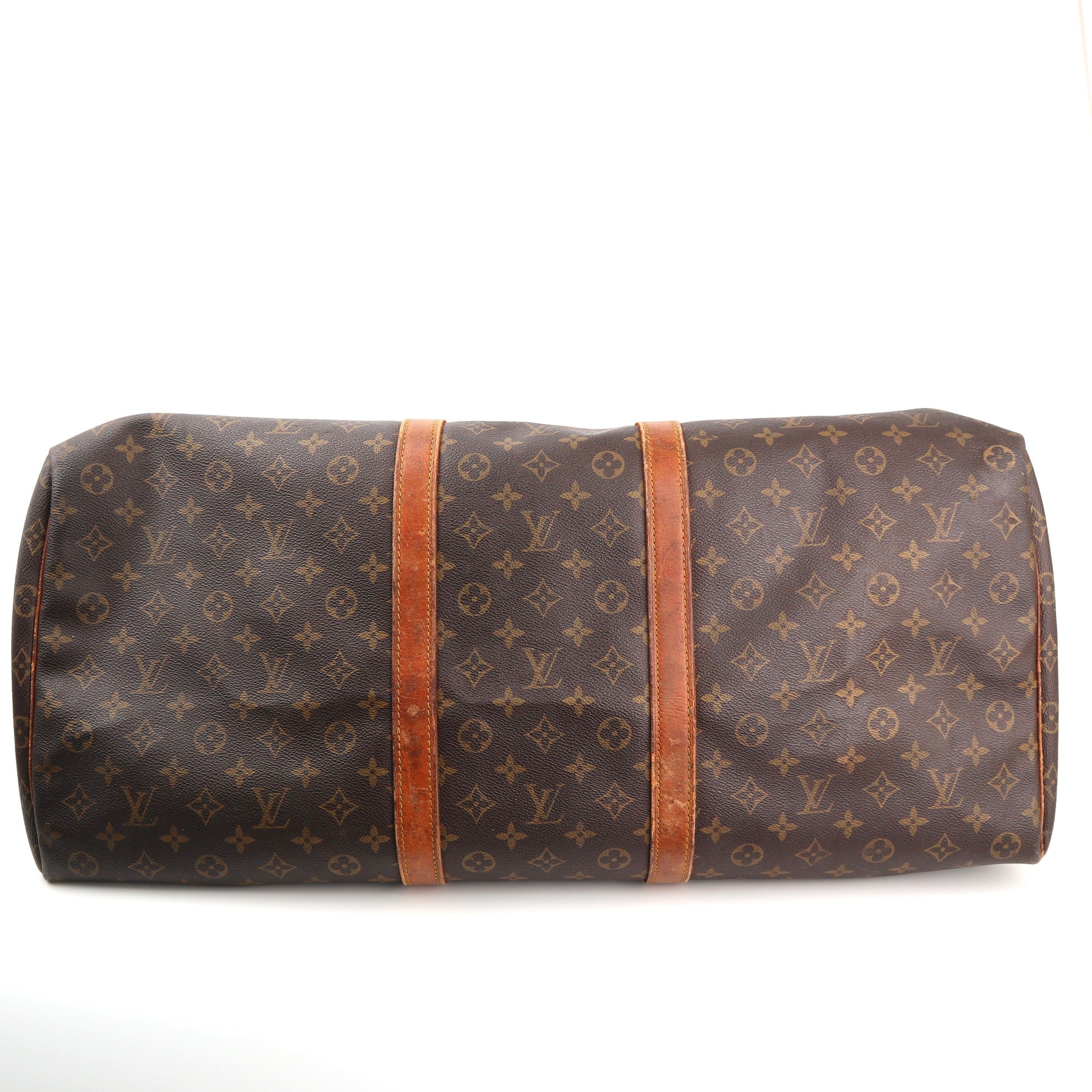 Louis Vuitton MONOGRAM CANVAS KEEPALL 60 Shoulder Bag C1553 | Pre-Owned Good Brown Monogram Canvas