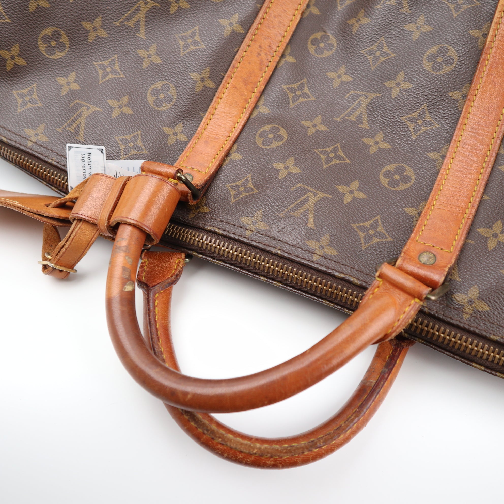 Louis Vuitton MONOGRAM CANVAS KEEPALL 60 Shoulder Bag C1553 | Pre-Owned Good Brown Monogram Canvas