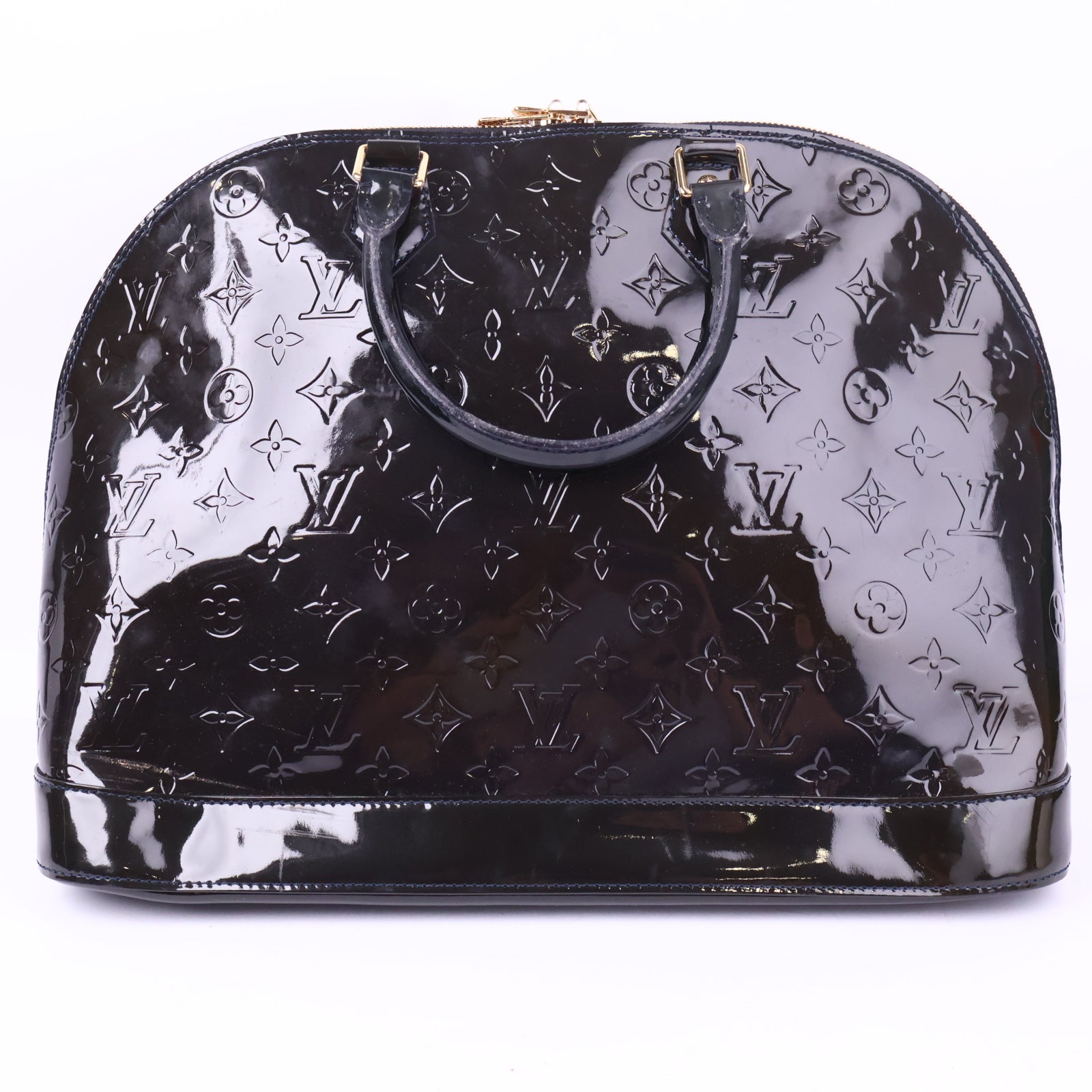 Louis Vuitton Monogram Vernis Alma Top Handle Bag J3130 | Pre-Owned Excellent Brown Monogram Canvas