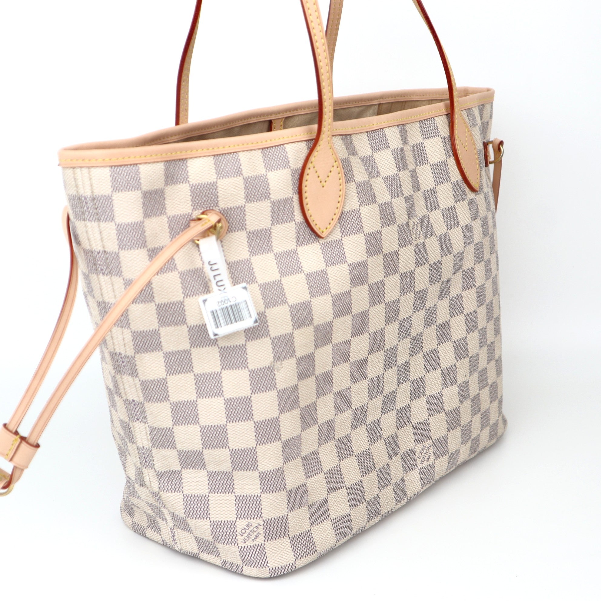 C1002 Neverfull MM Damier Azur Canvas-Pre Owned
